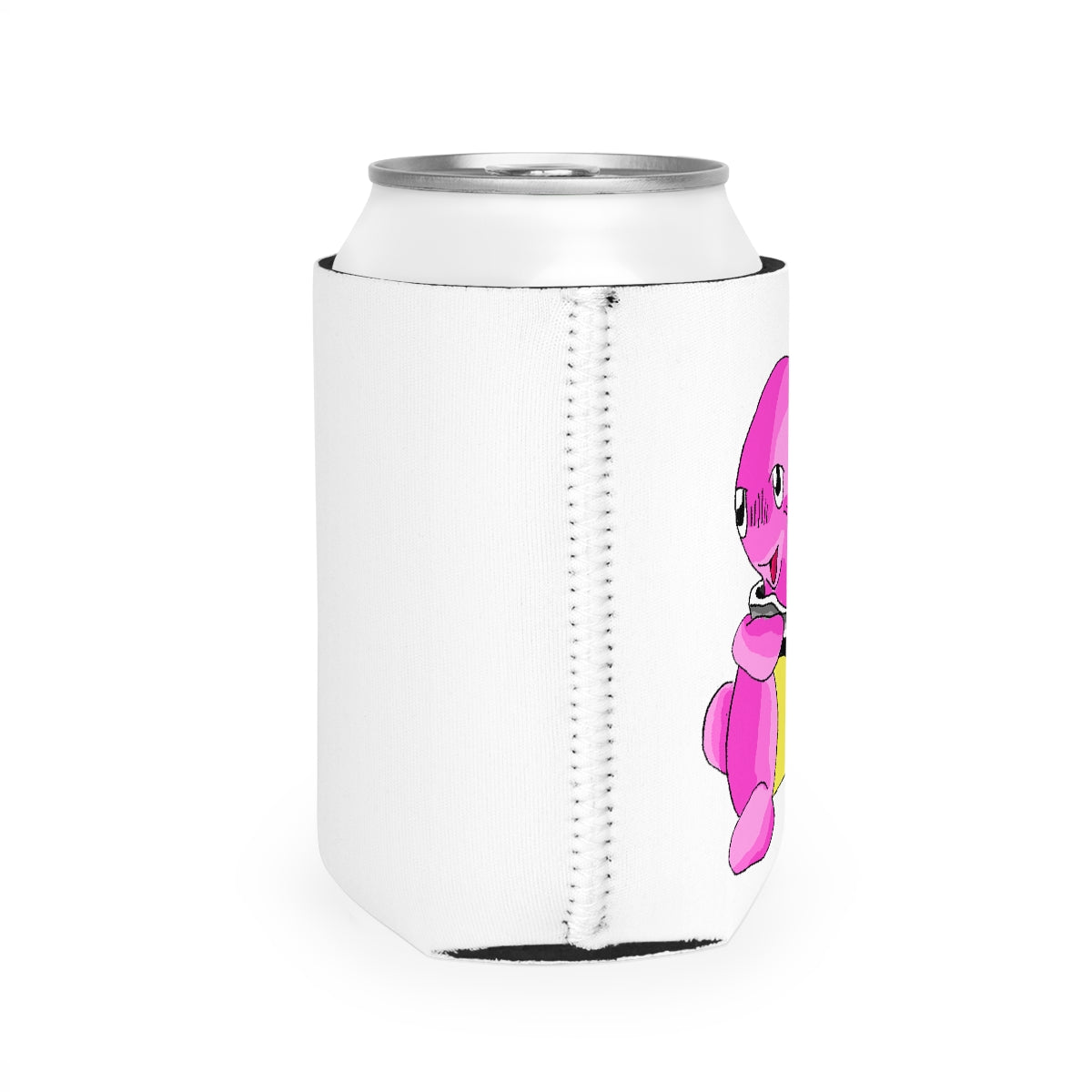 Curswordsman Can Cooler Sleeve made of durable neoprene, designed to fit standard 12 oz cans with a customizable exterior.