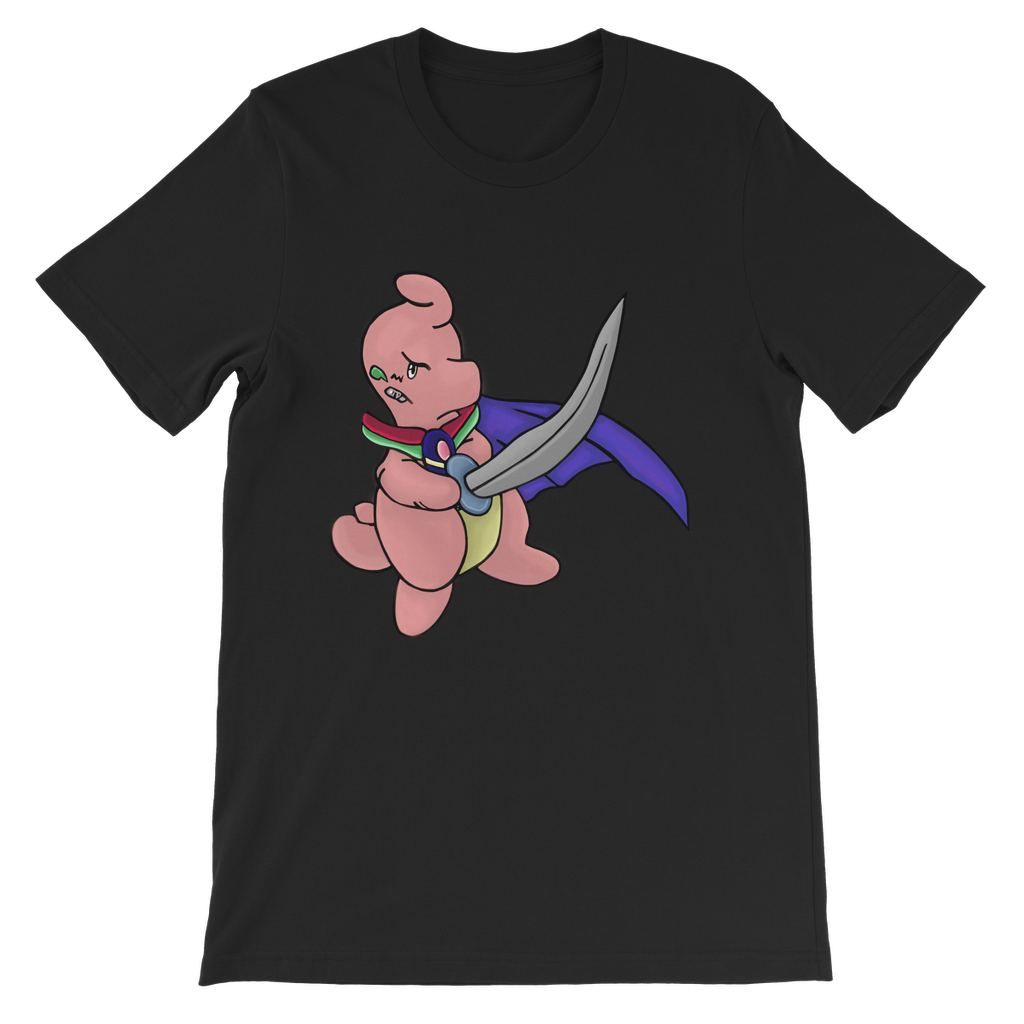 Curswordsman Classic Kids T-Shirt in various colors, showcasing its soft fabric and classic fit design.