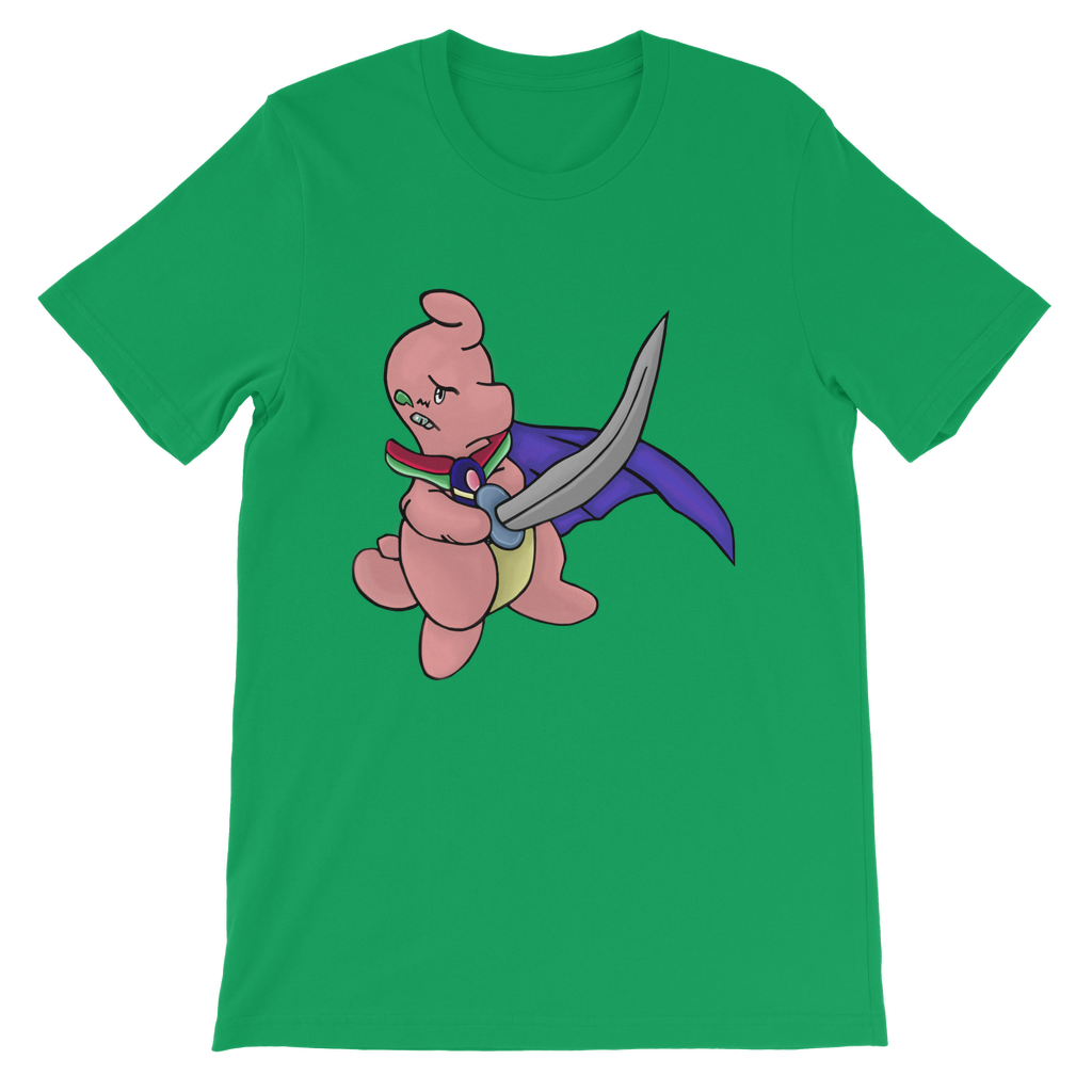 Curswordsman Classic Kids T-Shirt in various colors, showcasing its soft fabric and classic fit design.