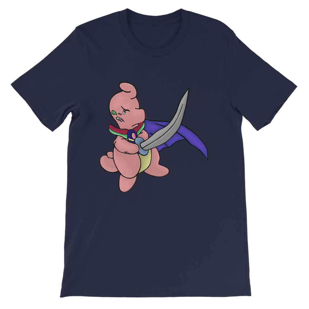 Curswordsman Classic Kids T-Shirt in various colors, showcasing its soft fabric and classic fit design.