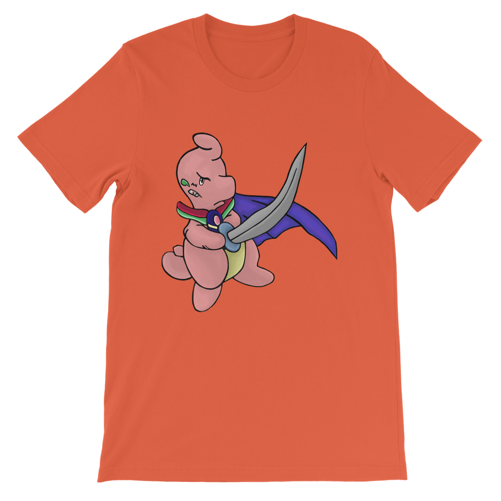 Curswordsman Classic Kids T-Shirt in various colors, showcasing its soft fabric and classic fit design.