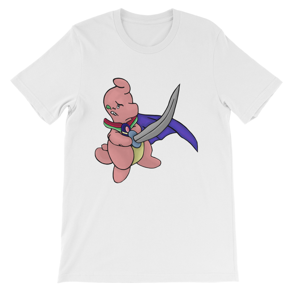 Curswordsman Classic Kids T-Shirt in various colors, showcasing its soft fabric and classic fit design.