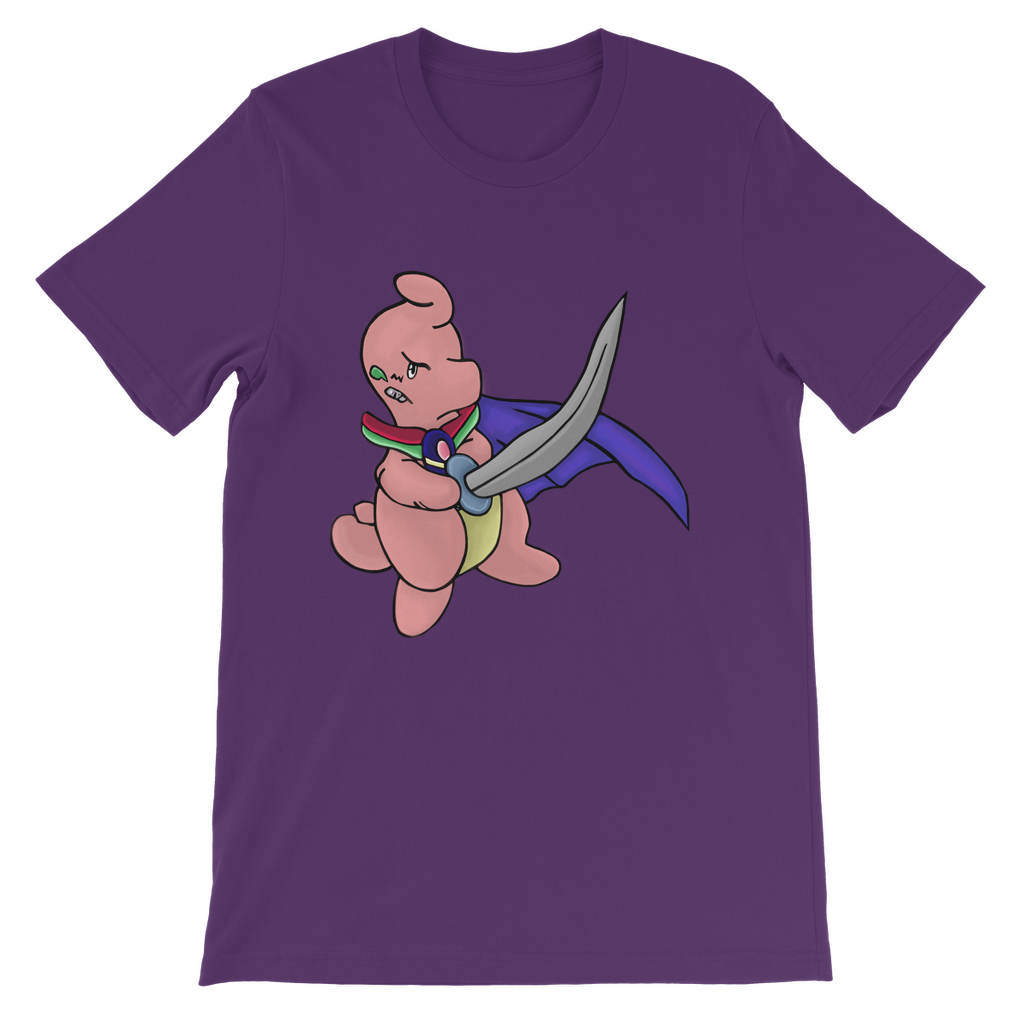 Curswordsman Classic Kids T-Shirt in various colors, showcasing its soft fabric and classic fit design.