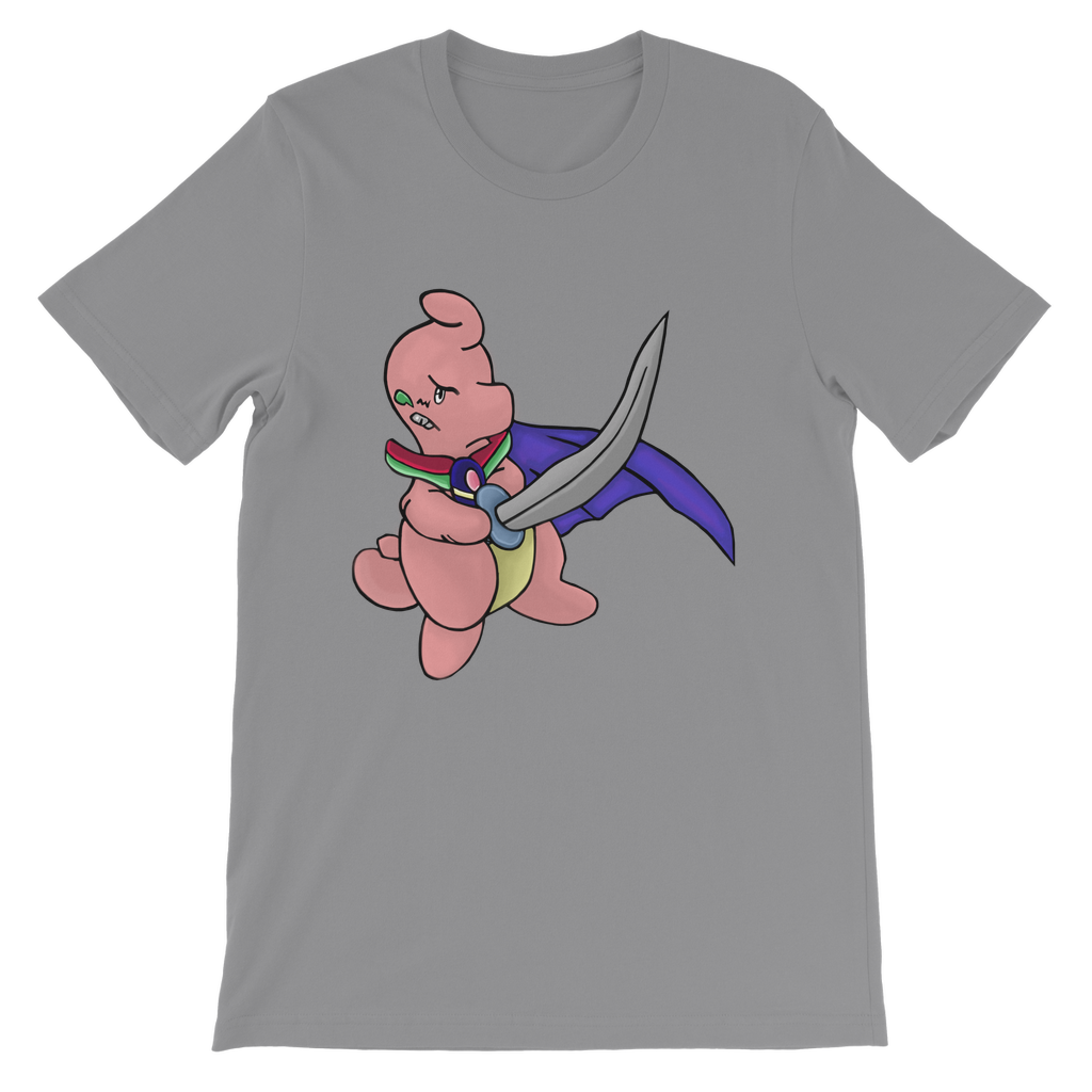 Curswordsman Classic Kids T-Shirt in various colors, showcasing its soft fabric and classic fit design.