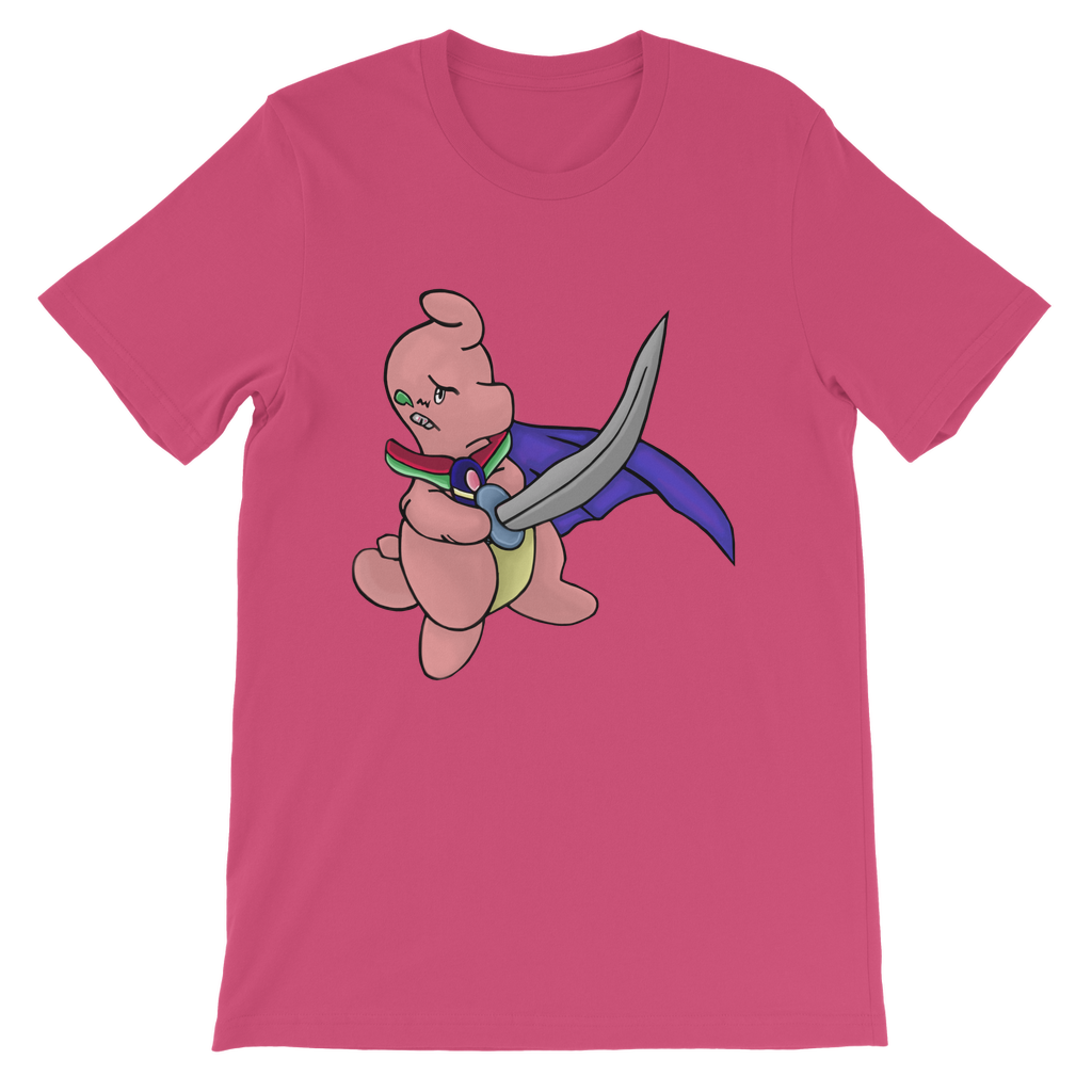 Curswordsman Classic Kids T-Shirt in various colors, showcasing its soft fabric and classic fit design.