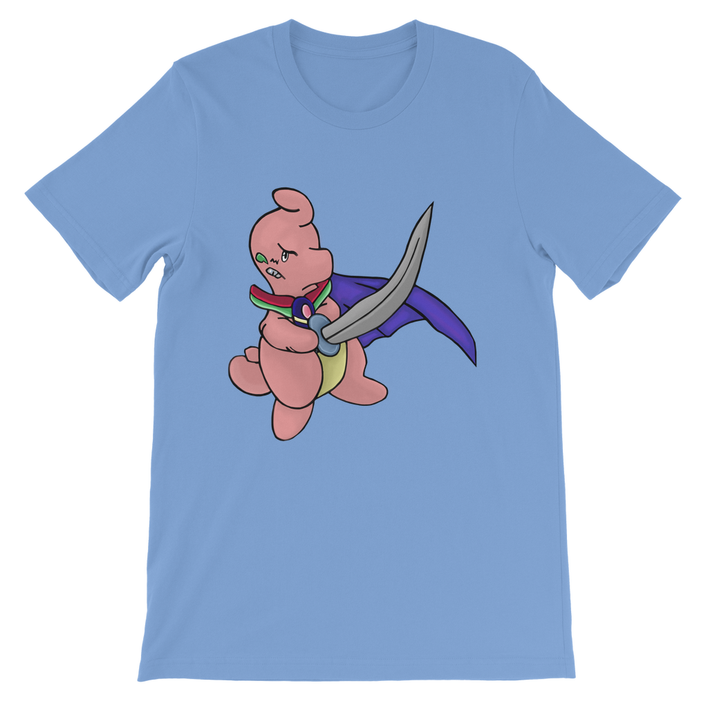 Curswordsman Classic Kids T-Shirt in various colors, showcasing its soft fabric and classic fit design.