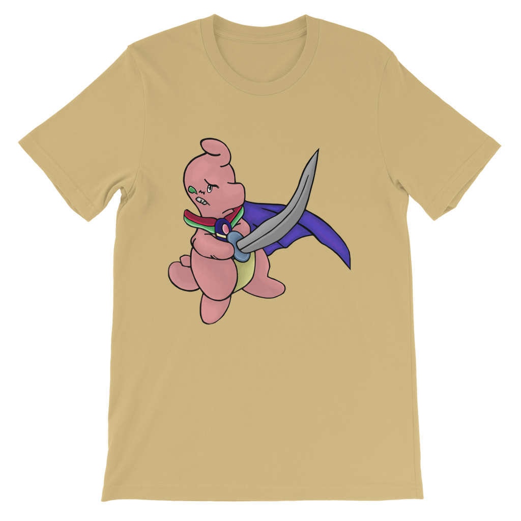 Curswordsman Classic Kids T-Shirt in various colors, showcasing its soft fabric and classic fit design.