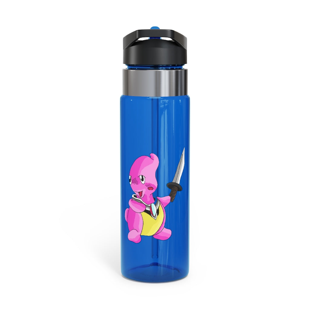 Curswordsman Kensington Tritan™ Sport Bottle in vibrant colors with a carabiner hook, showcasing its sleek design and spill-resistant lid.