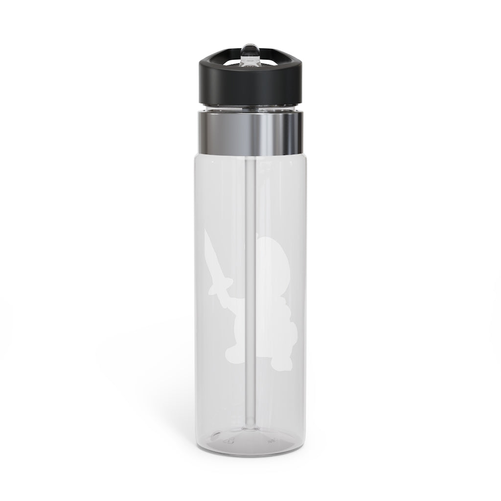 Curswordsman Kensington Tritan™ Sport Bottle in vibrant colors with a carabiner hook, showcasing its sleek design and spill-resistant lid.