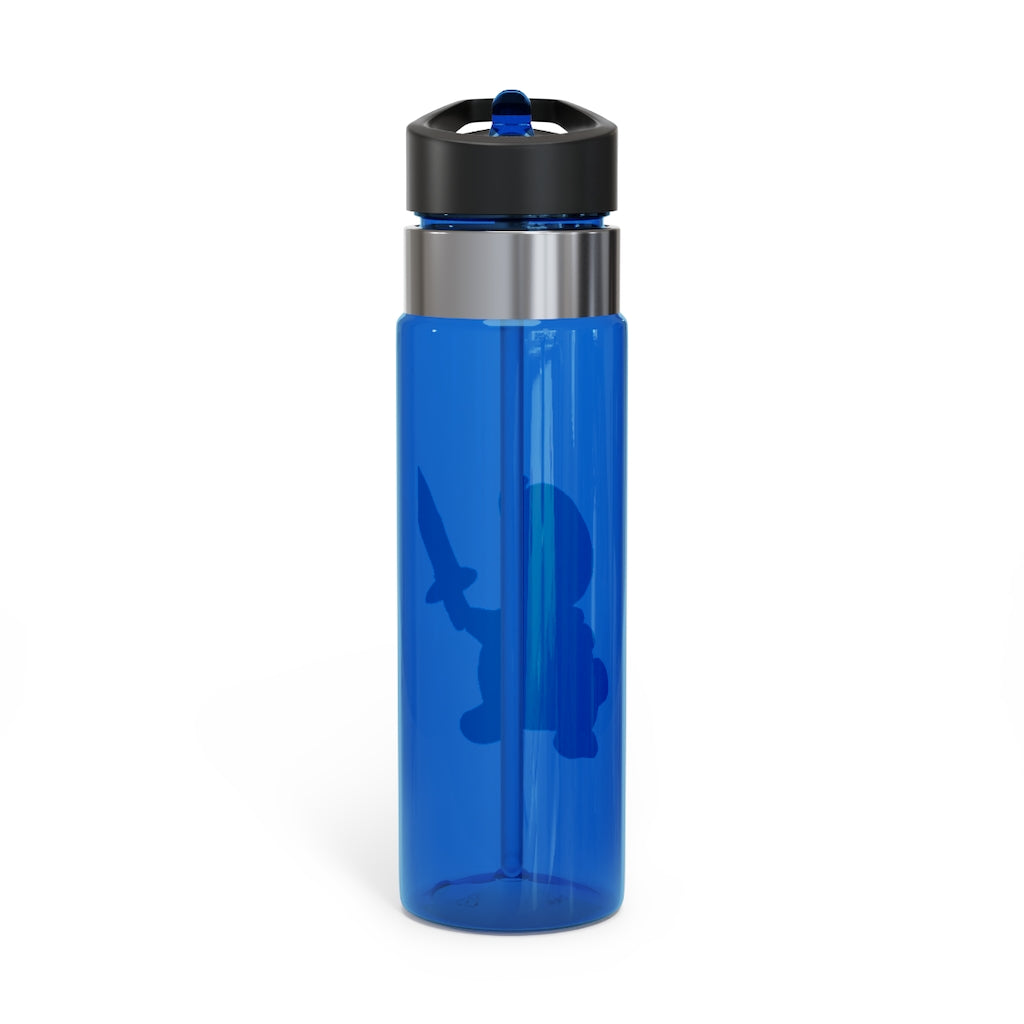 Curswordsman Kensington Tritan™ Sport Bottle in vibrant colors with a carabiner hook, showcasing its sleek design and spill-resistant lid.