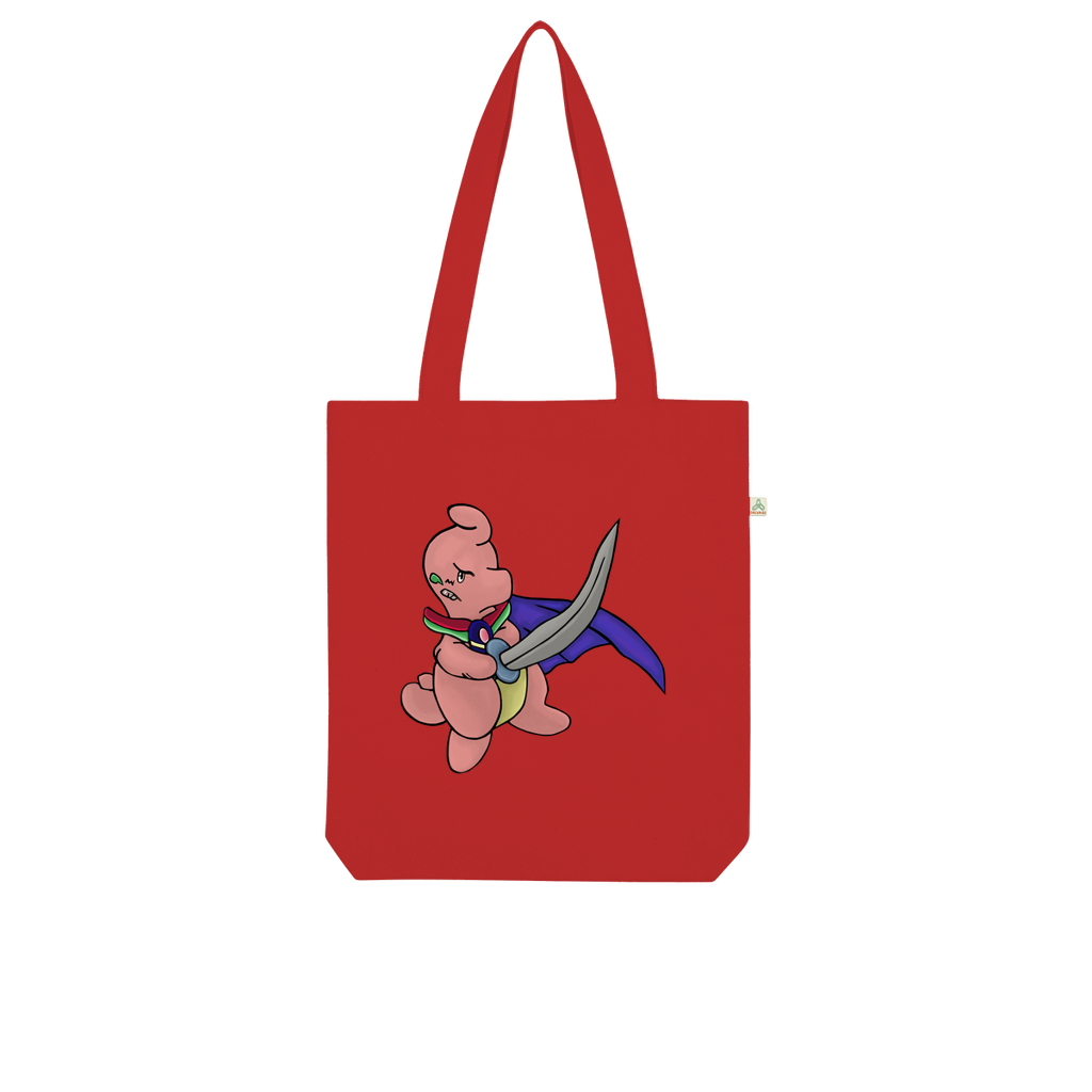 Curswordsman Organic Tote Bag made from 100% combed organic cotton, featuring a stylish twill weave design in various colors.