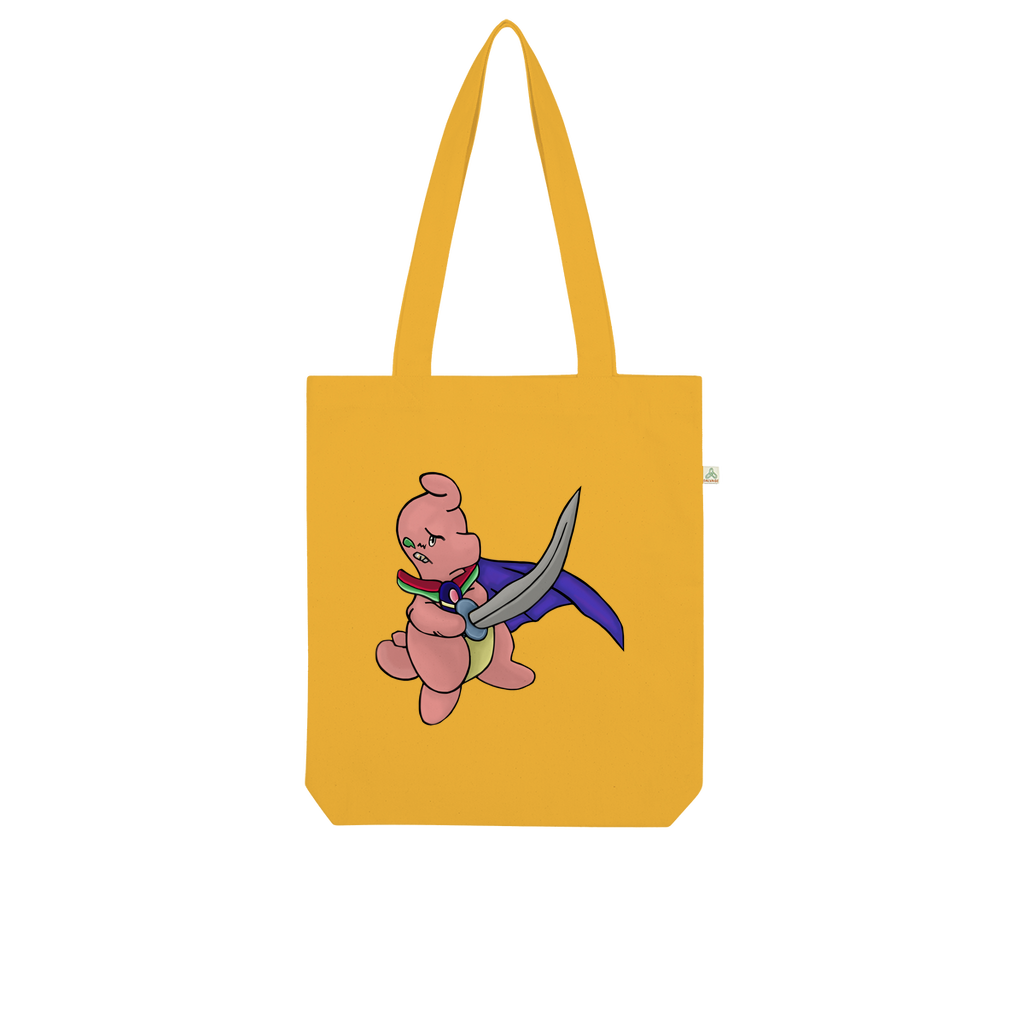 Curswordsman Organic Tote Bag made from 100% combed organic cotton, featuring a stylish twill weave design in various colors.