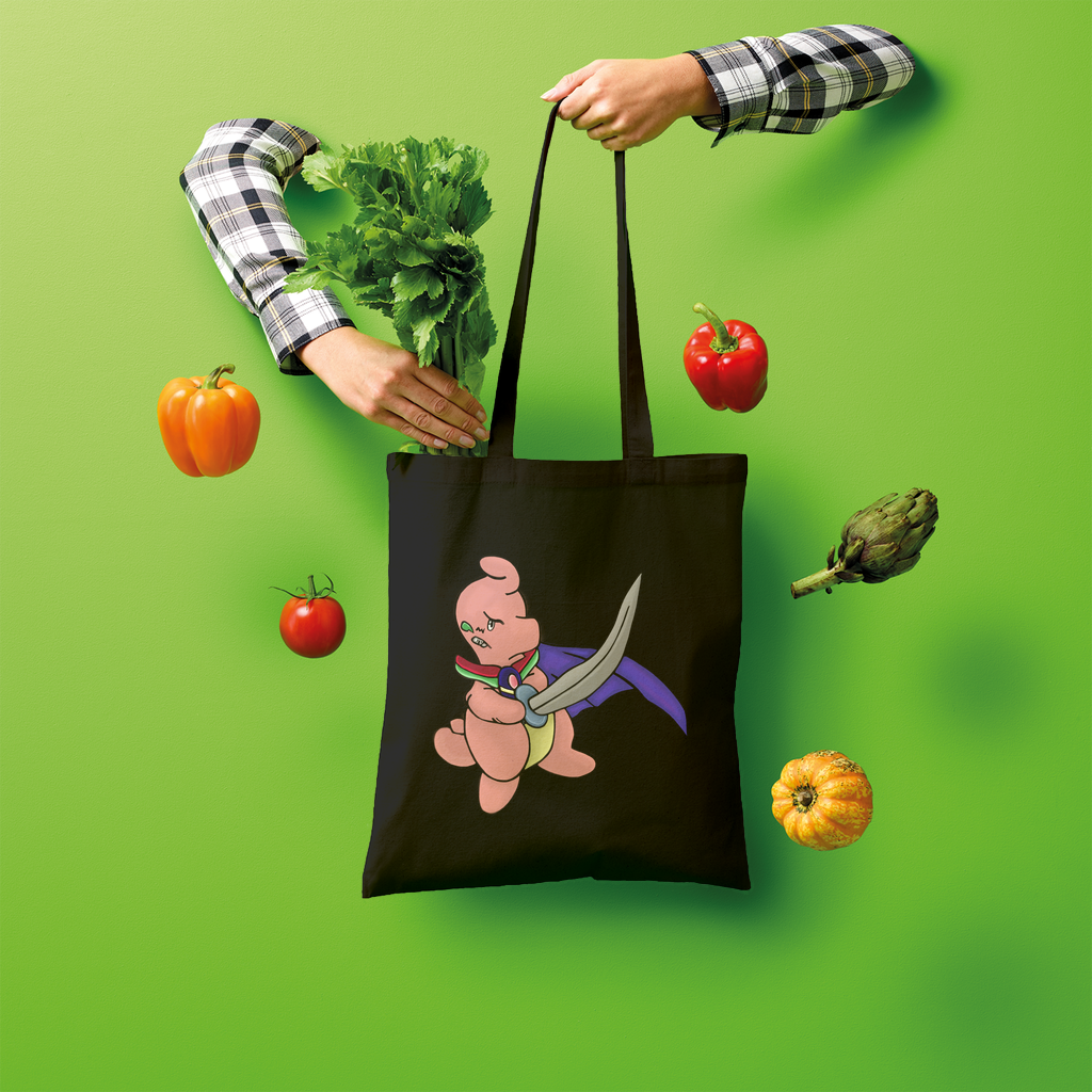 Curswordsman Shopper Tote Bag made of 100% cotton, featuring a spacious design and sturdy shoulder straps, ideal for shopping and creative prints.