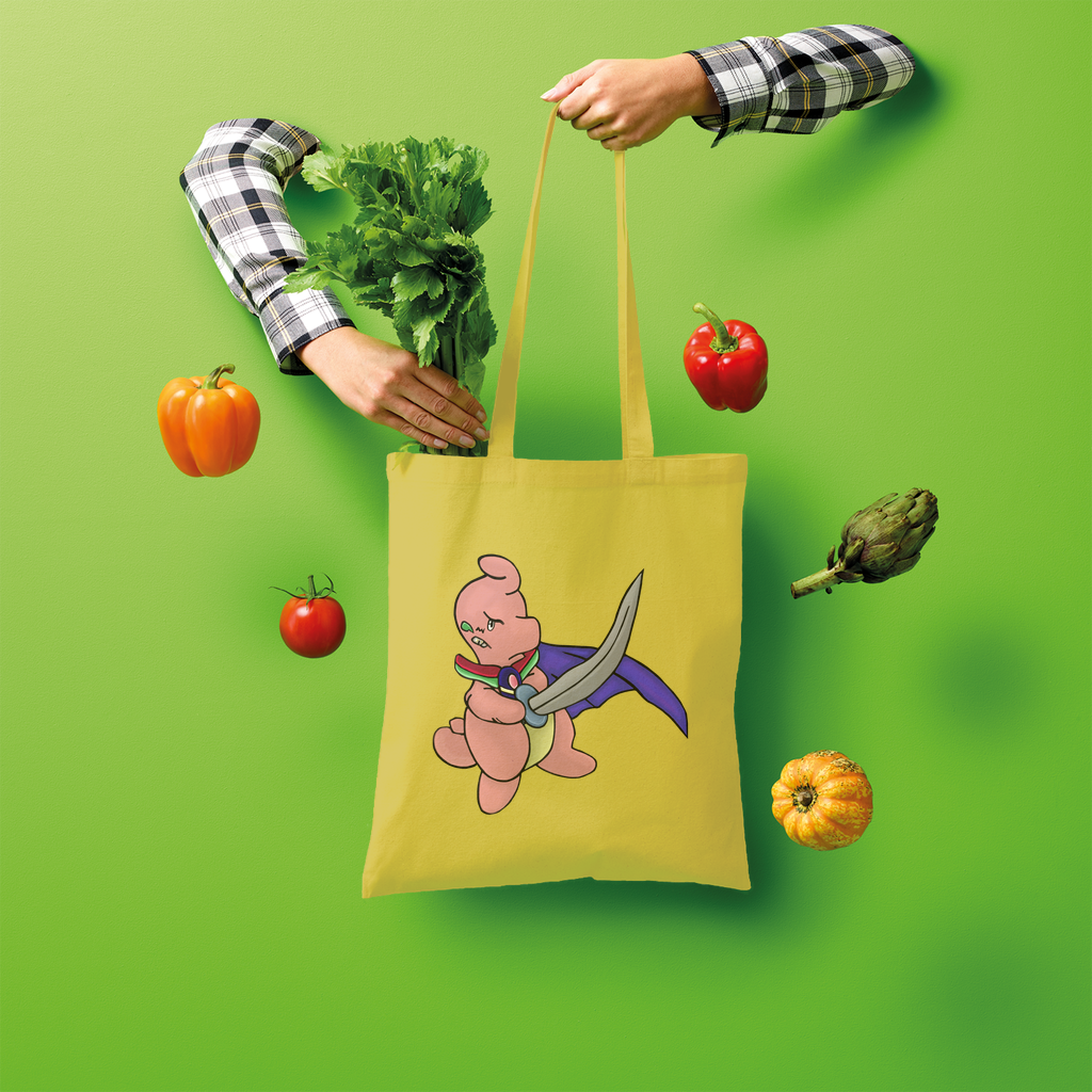 Curswordsman Shopper Tote Bag made of 100% cotton, featuring a spacious design and sturdy shoulder straps, ideal for shopping and creative prints.