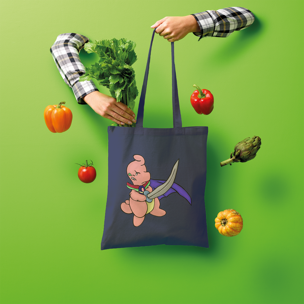 Curswordsman Shopper Tote Bag made of 100% cotton, featuring a spacious design and sturdy shoulder straps, ideal for shopping and creative prints.