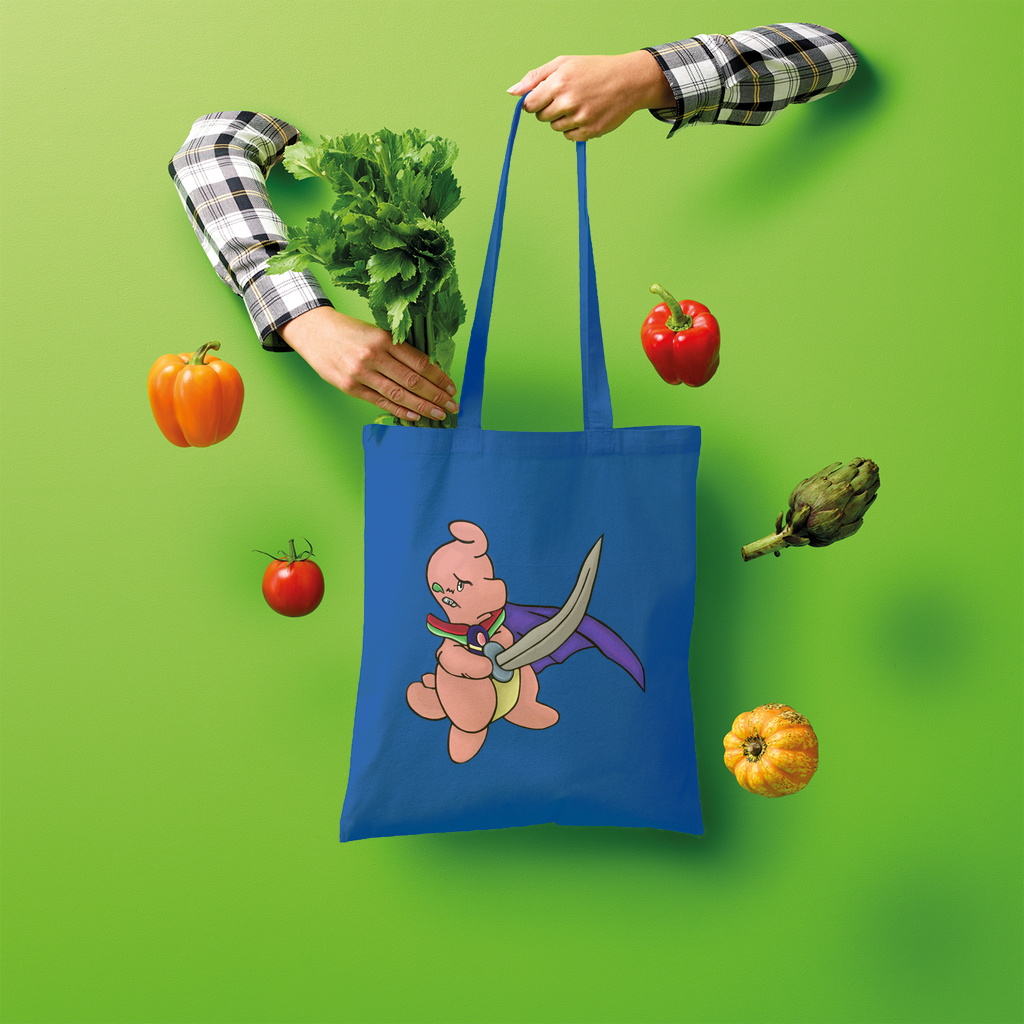 Curswordsman Shopper Tote Bag made of 100% cotton, featuring a spacious design and sturdy shoulder straps, ideal for shopping and creative prints.