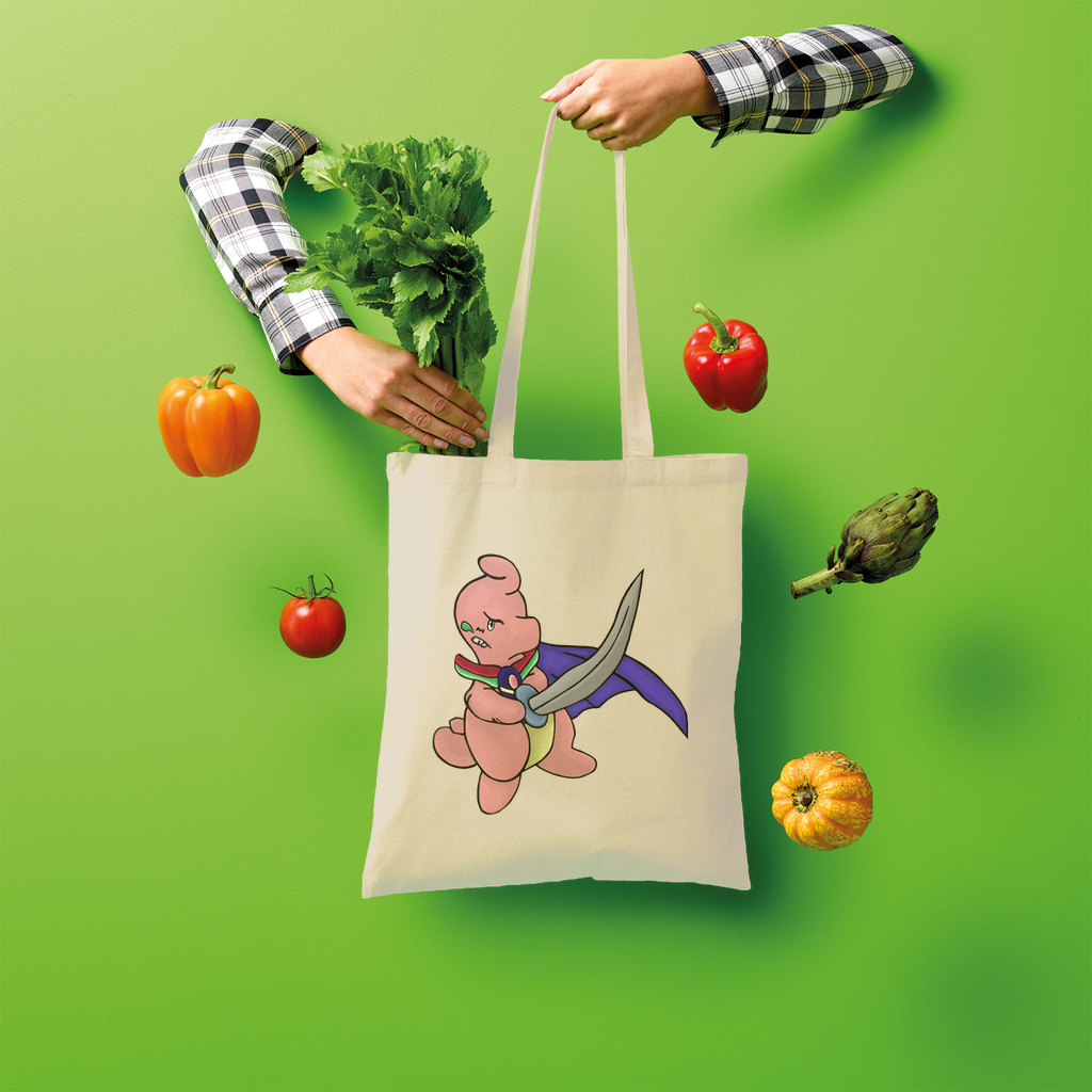 Curswordsman Shopper Tote Bag made of 100% cotton, featuring a spacious design and sturdy shoulder straps, ideal for shopping and creative prints.