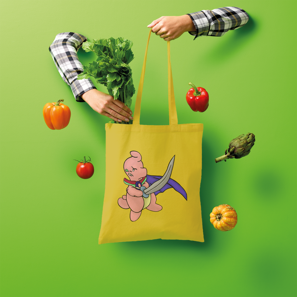 Curswordsman Shopper Tote Bag made of 100% cotton, featuring a spacious design and sturdy shoulder straps, ideal for shopping and creative prints.