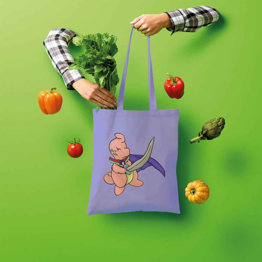 Curswordsman Shopper Tote Bag made of 100% cotton, featuring a spacious design and sturdy shoulder straps, ideal for shopping and creative prints.