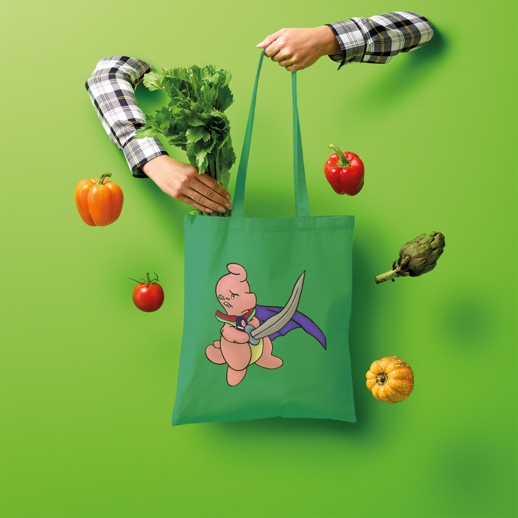 Curswordsman Shopper Tote Bag made of 100% cotton, featuring a spacious design and sturdy shoulder straps, ideal for shopping and creative prints.