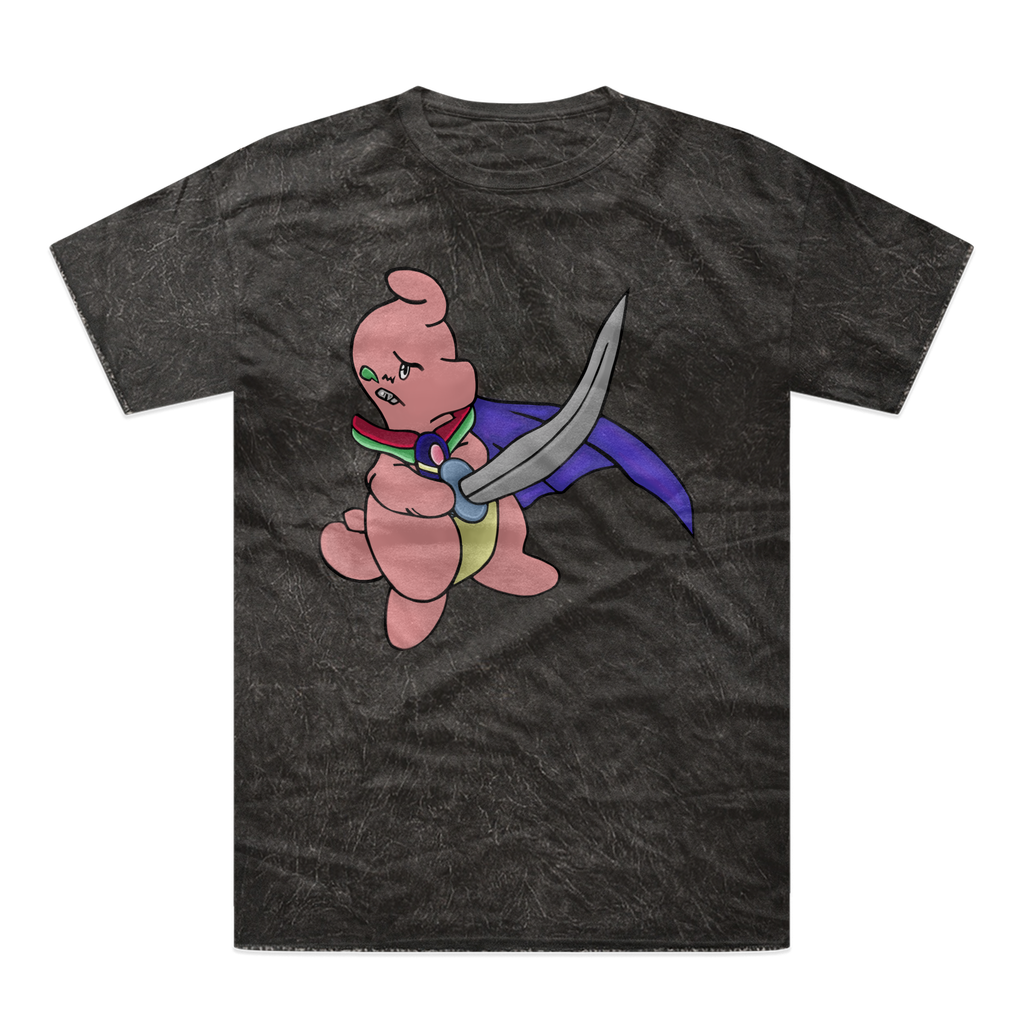 Curswordsman Tie-Dye T-Shirt featuring vibrant colors and a unique design, made from 100% heavyweight cotton with a double-needle stitched neckline.