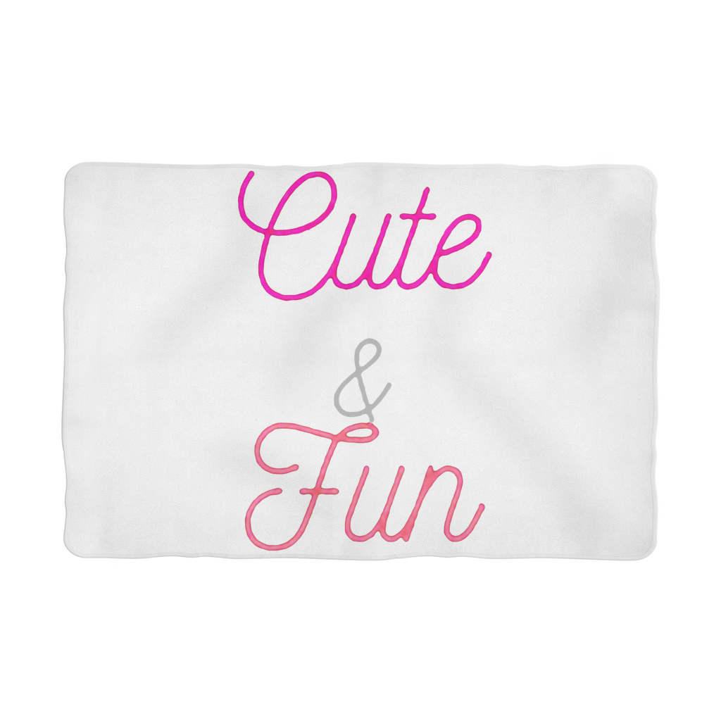 Cute and Fun Sublimation Pet Blanket made of soft polar fleece, featuring a white back and vibrant printed design, perfect for pets.