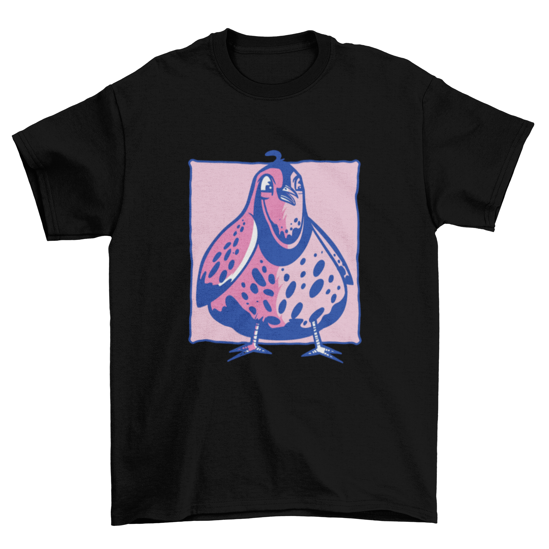 Cute quail t-shirt featuring an adorable illustration of a common quail, perfect for bird lovers.