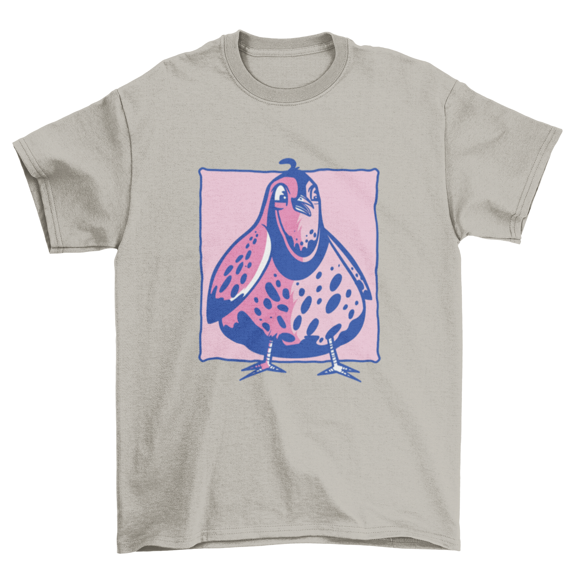 Cute quail t-shirt featuring an adorable illustration of a common quail, perfect for bird lovers.