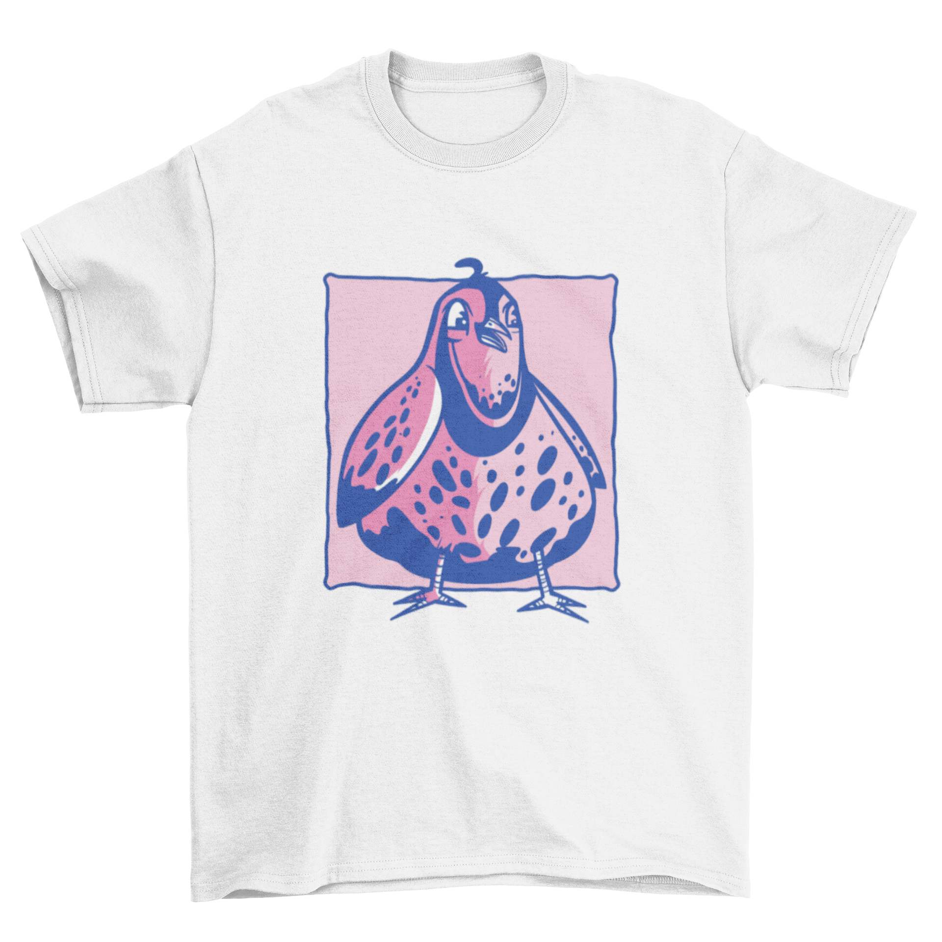 Cute quail t-shirt featuring an adorable illustration of a common quail, perfect for bird lovers.