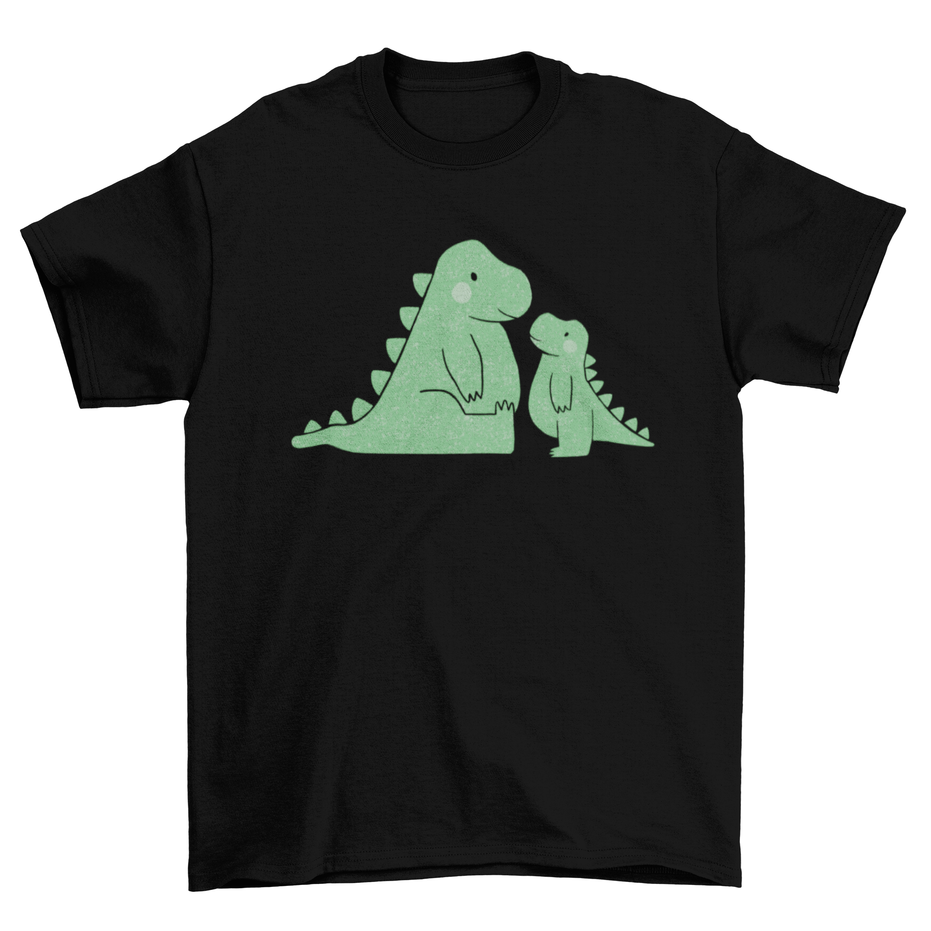 Cute T-Rexs T-Shirt featuring two adorable dinosaurs looking at each other, perfect for dinosaur lovers.