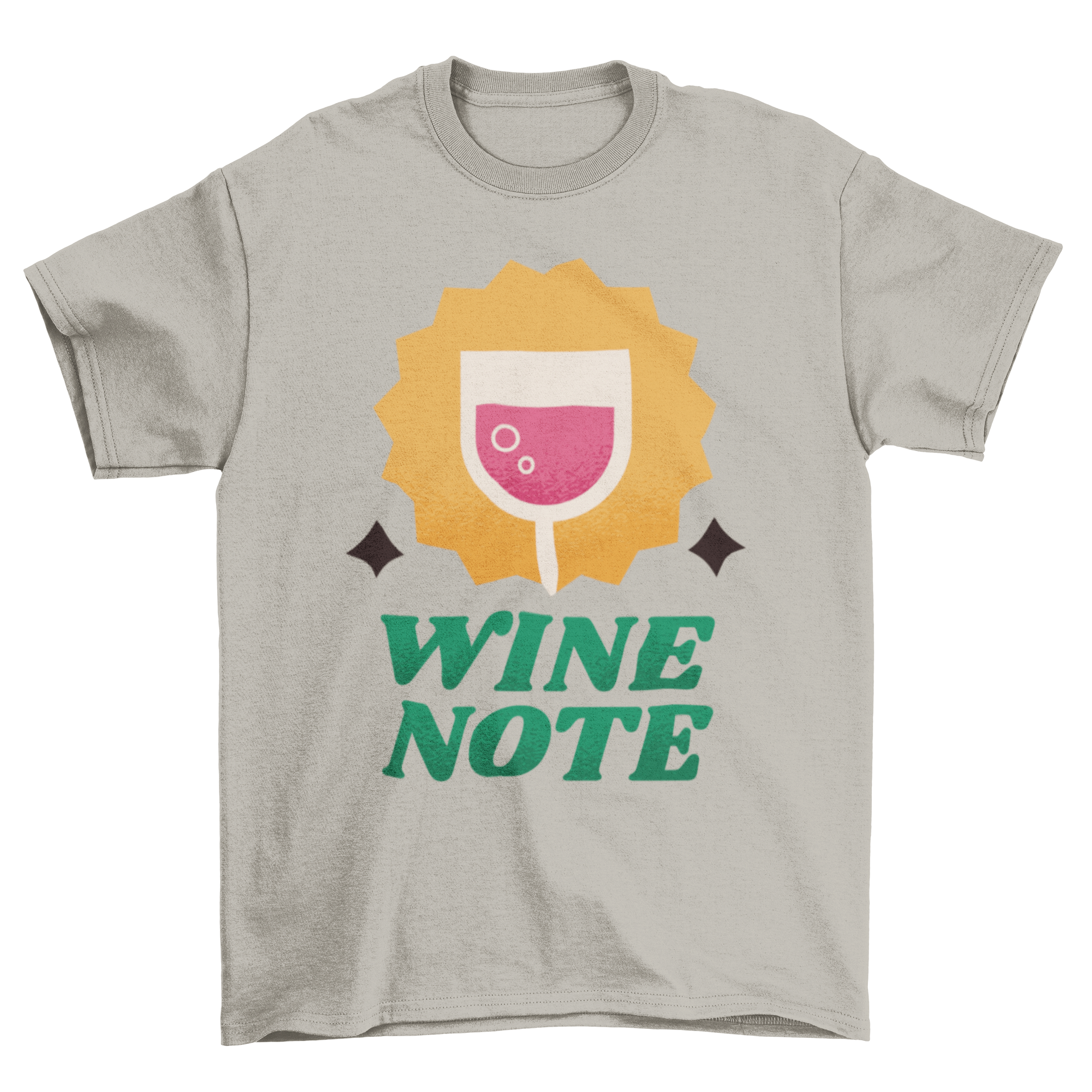 Cute wine glass t-shirt featuring the quote 'WINE NOTE', designed for wine lovers.