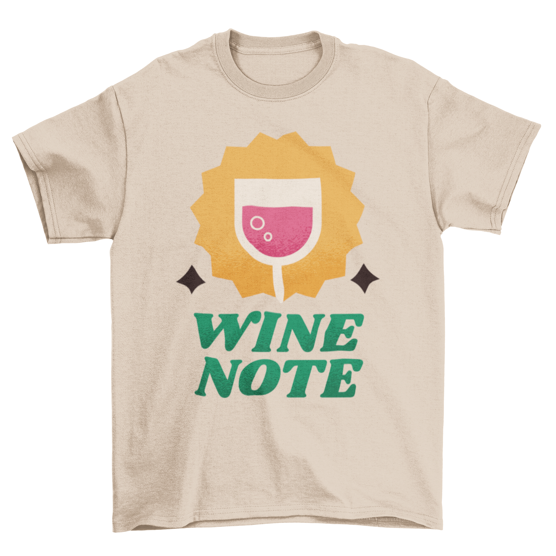 Cute wine glass t-shirt featuring the quote 'WINE NOTE', designed for wine lovers.