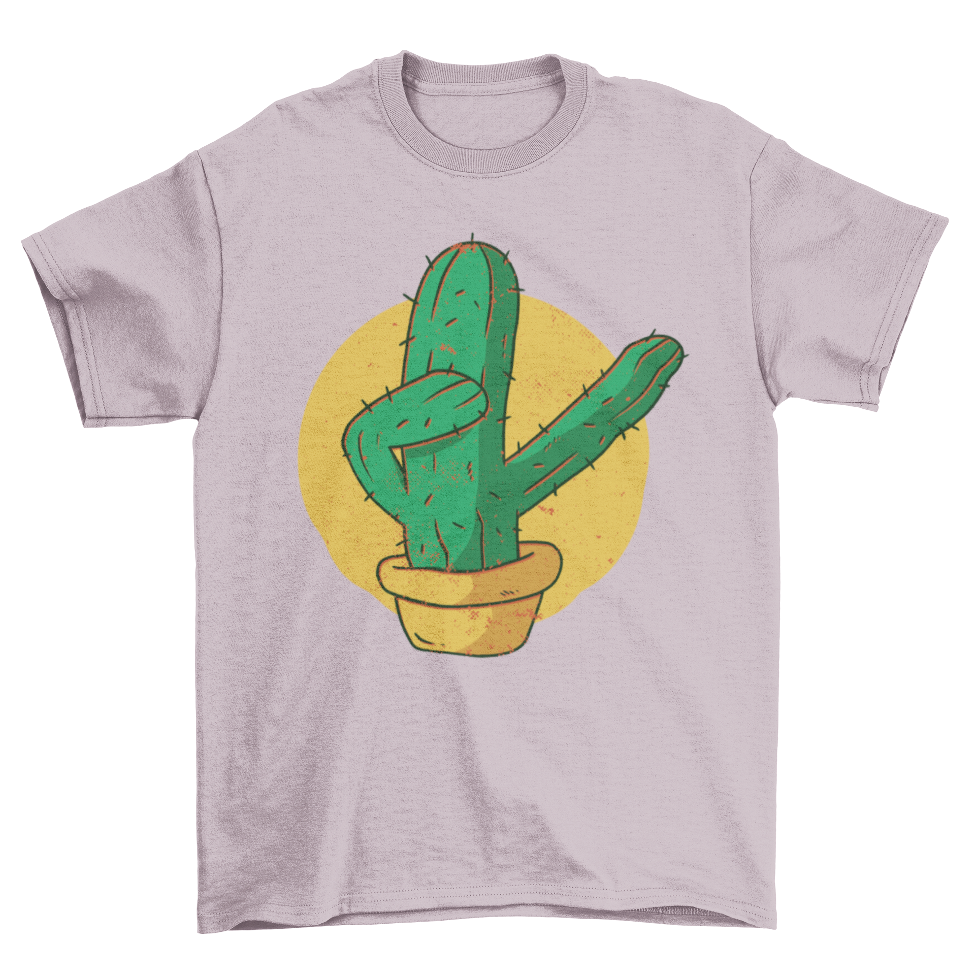 A stylish Dabbing Cactus T-Shirt featuring a playful cactus illustration in a dabbing pose, perfect for casual wear.