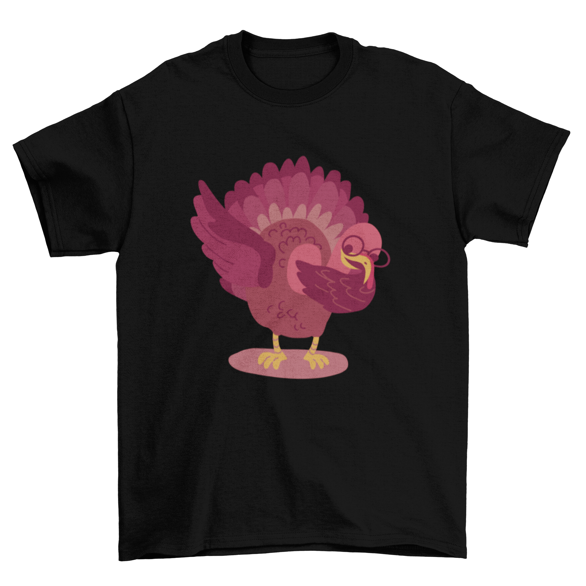 A playful t-shirt featuring a turkey doing the dab dance, perfect for Thanksgiving celebrations.