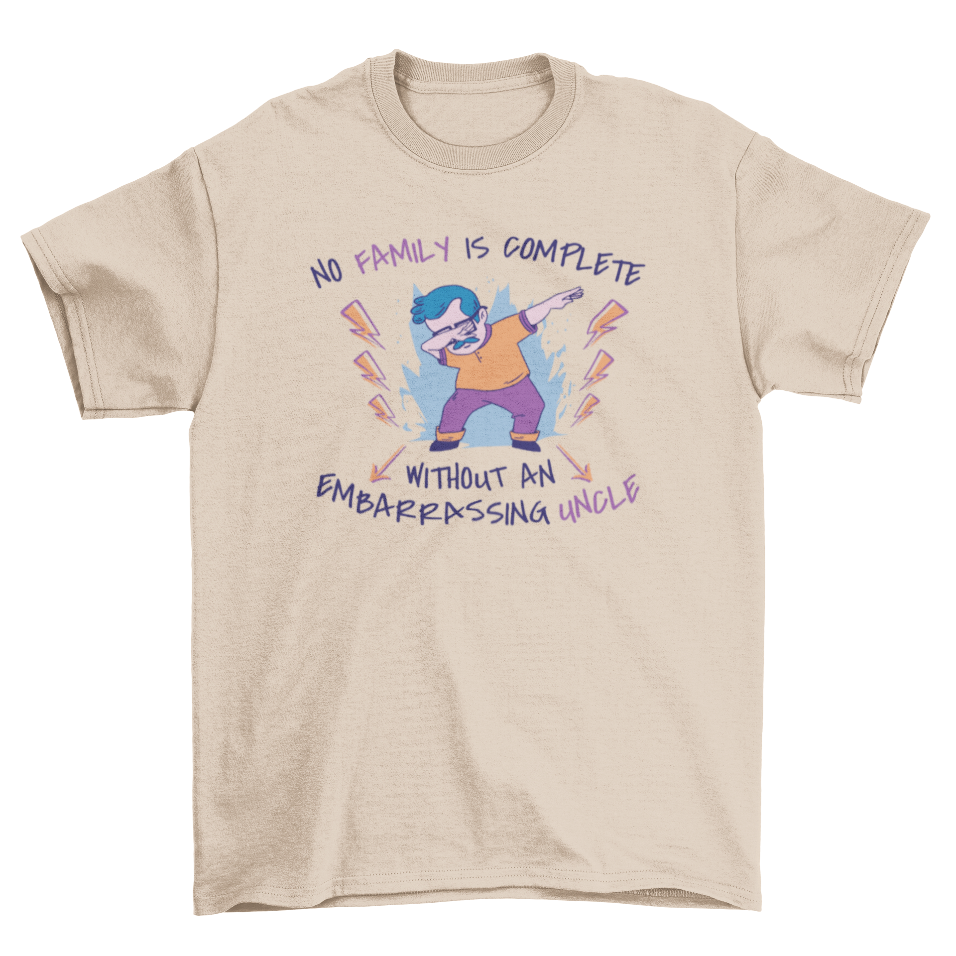 Dabbing Uncle Family Quote T-shirt featuring a man dabbing with a humorous quote.