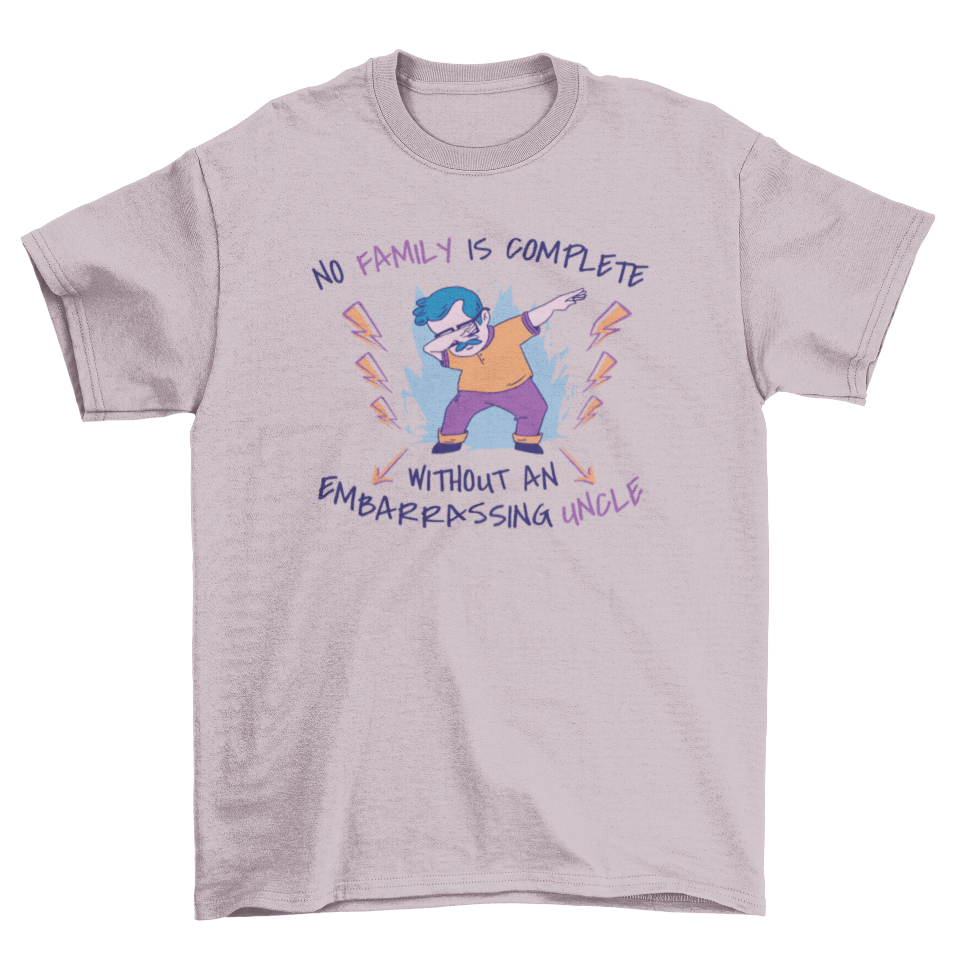 Dabbing Uncle Family Quote T-shirt featuring a man dabbing with a humorous quote.