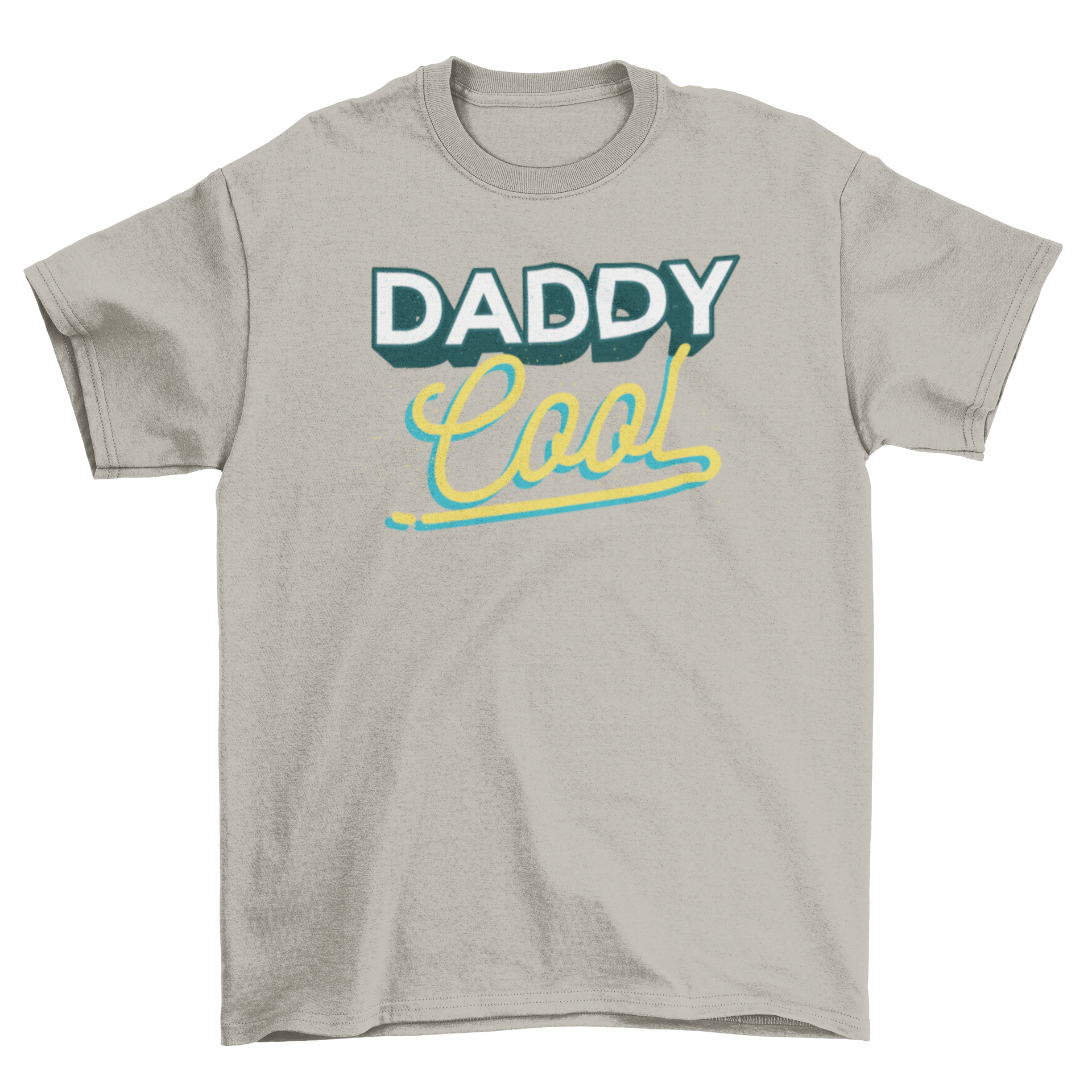 A stylish Daddy Cool t-shirt featuring a bold caption, perfect for Father's Day celebrations.