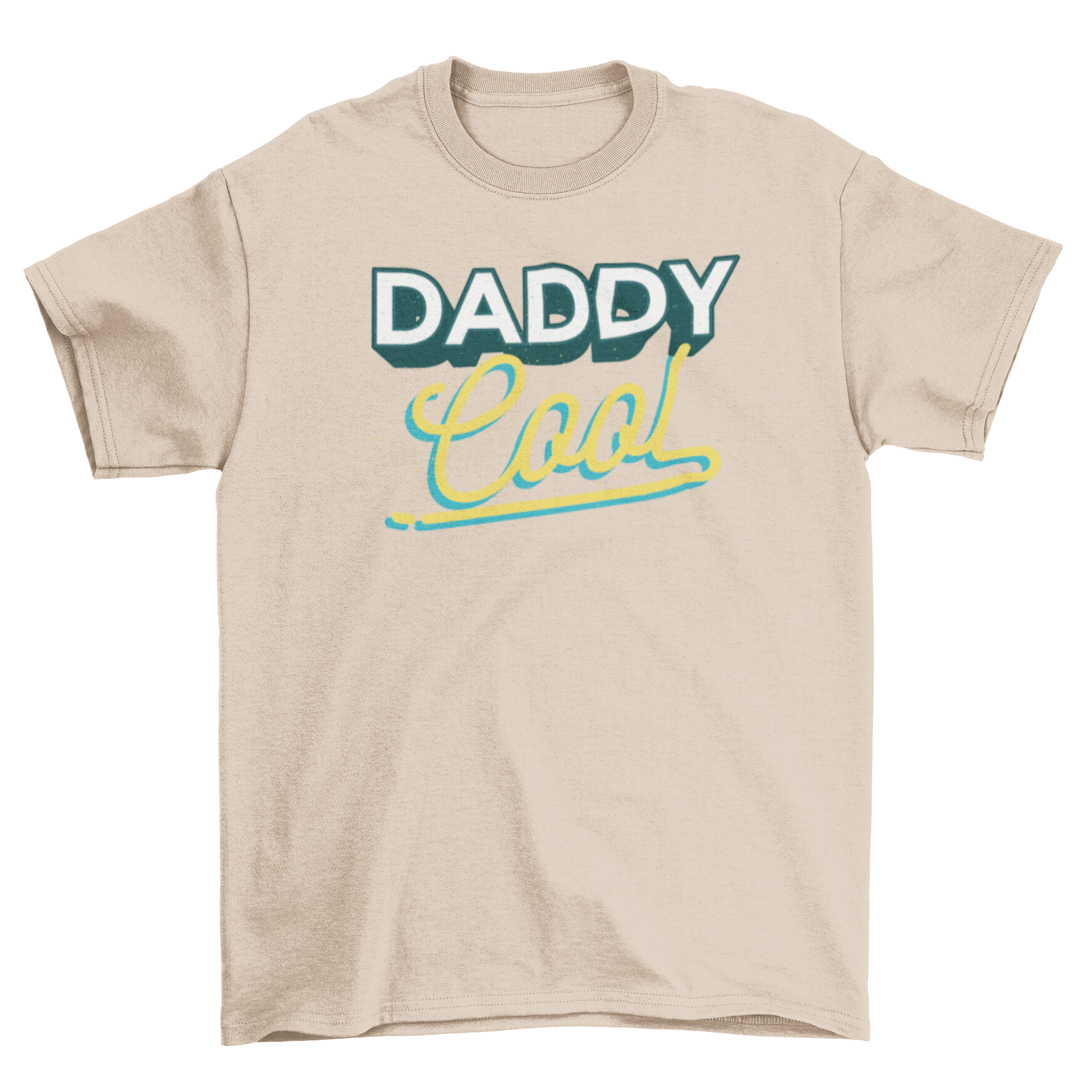 A stylish Daddy Cool t-shirt featuring a bold caption, perfect for Father's Day celebrations.