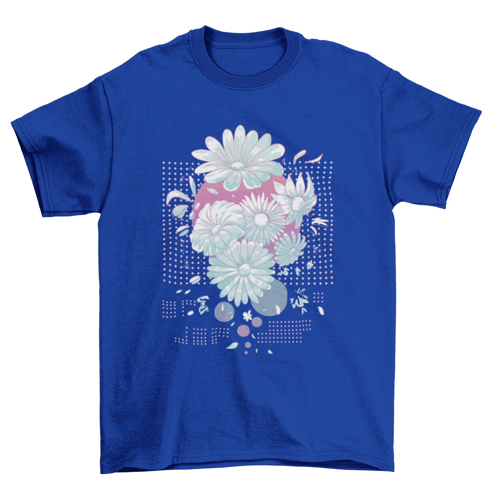 A stylish t-shirt featuring a vibrant daisy flower design, perfect for casual wear.