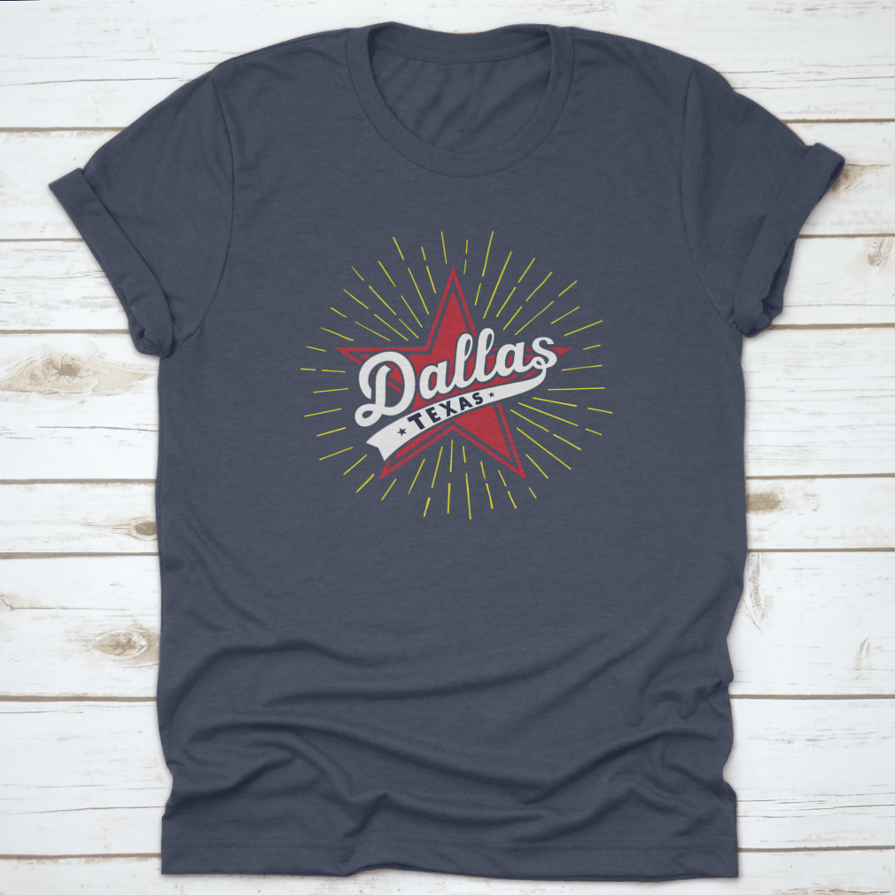 Dallas Texas Design Template Vector shirt featuring a unique illustration, made from 100% cotton for comfort.