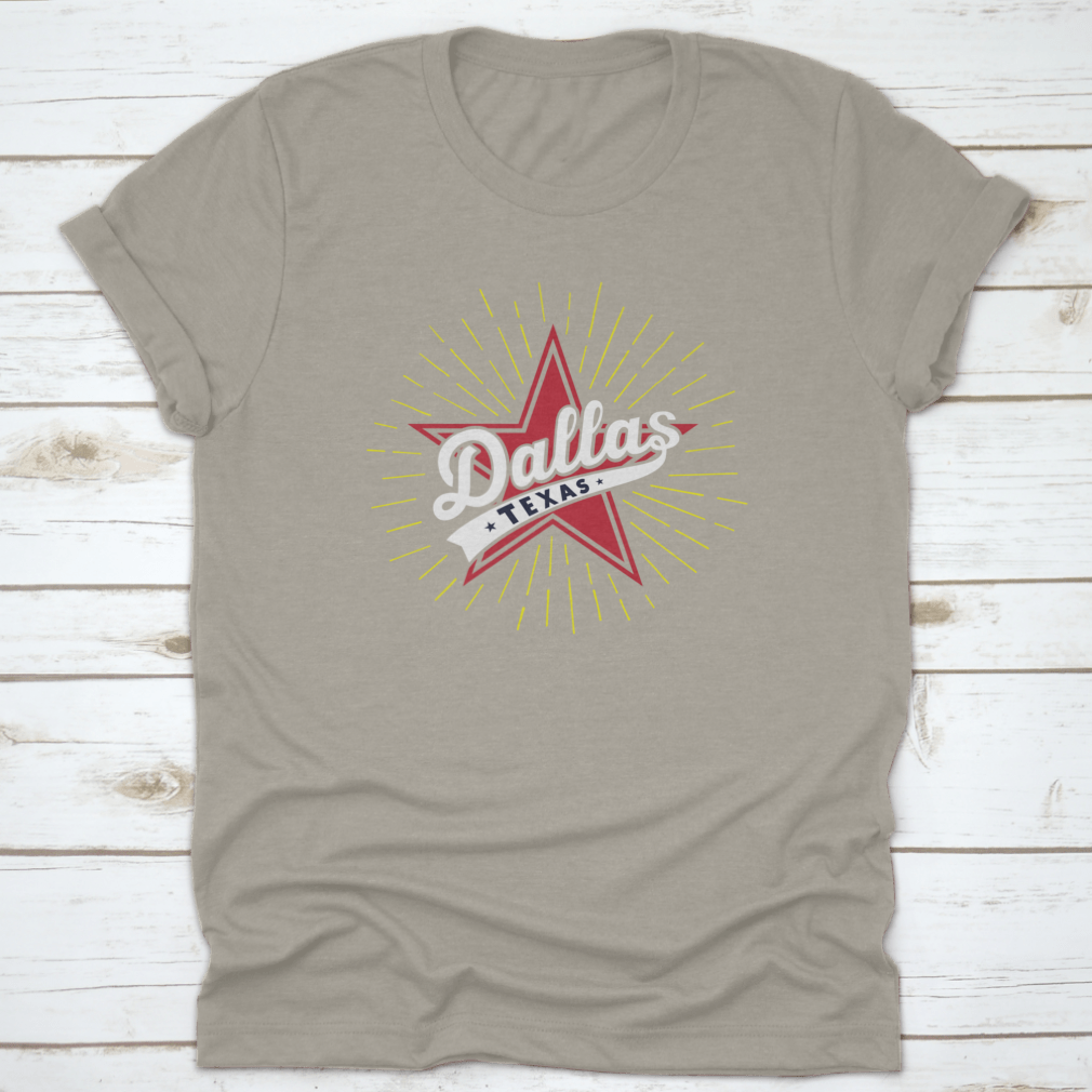 Dallas Texas Design Template Vector shirt featuring a unique illustration, made from 100% cotton for comfort.