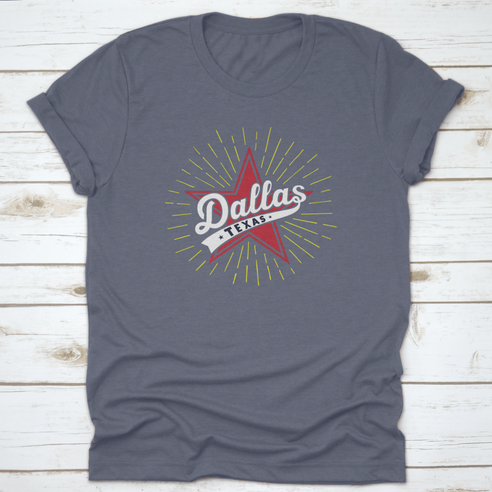 Dallas Texas Design Template Vector shirt featuring a unique illustration, made from 100% cotton for comfort.