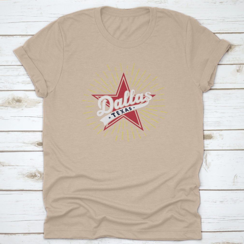 Dallas Texas Design Template Vector shirt featuring a unique illustration, made from 100% cotton for comfort.