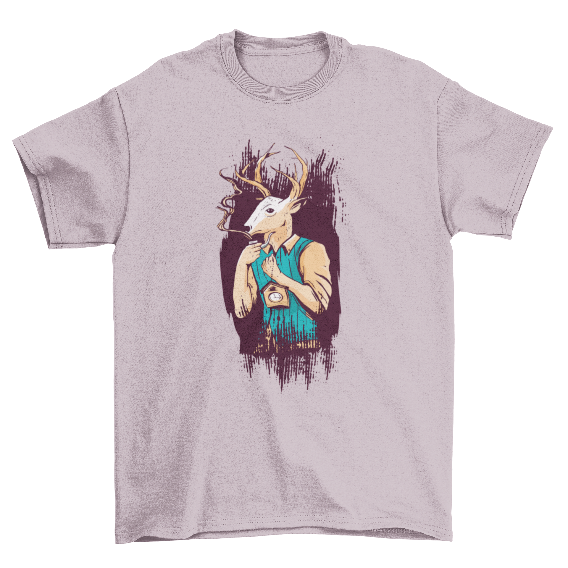 A stylish Deer Man T-shirt featuring a unique graphic design of a deer-man, perfect for casual wear.