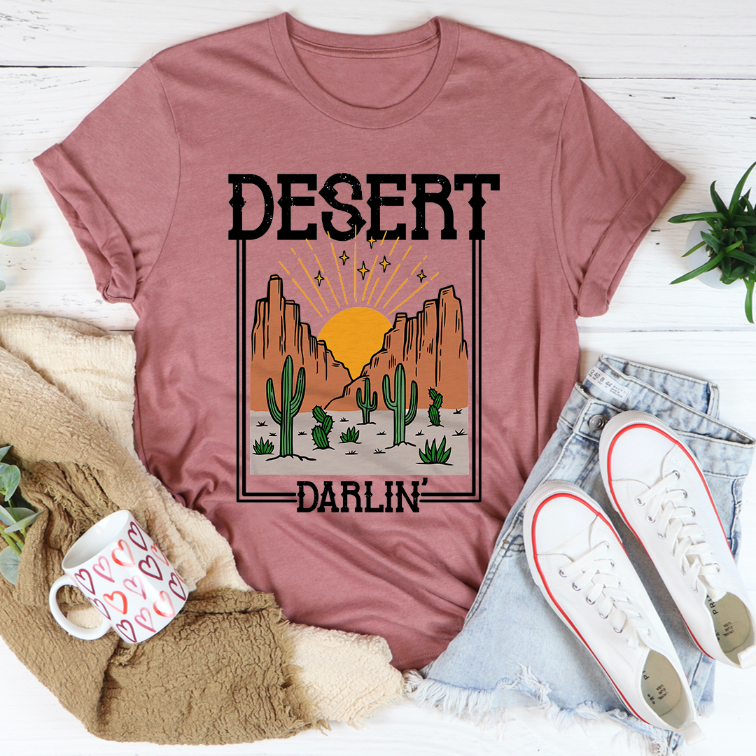 Desert Darlin' T-Shirt displayed on a mannequin, showcasing its soft fabric and stylish design.