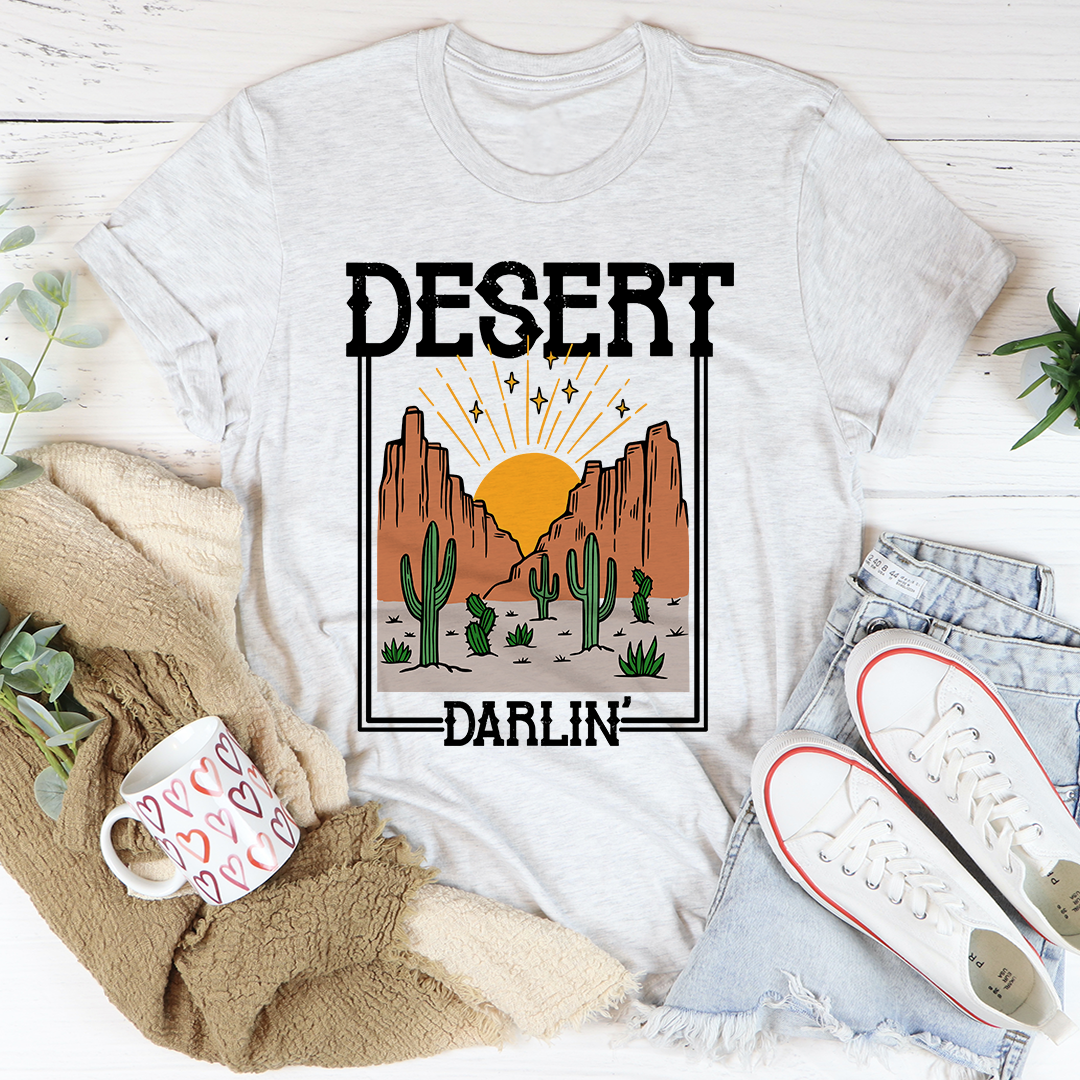 Desert Darlin' T-Shirt displayed on a mannequin, showcasing its soft fabric and stylish design.