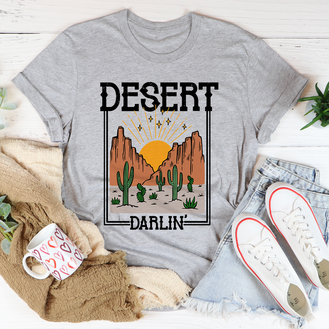 Desert Darlin' T-Shirt displayed on a mannequin, showcasing its soft fabric and stylish design.