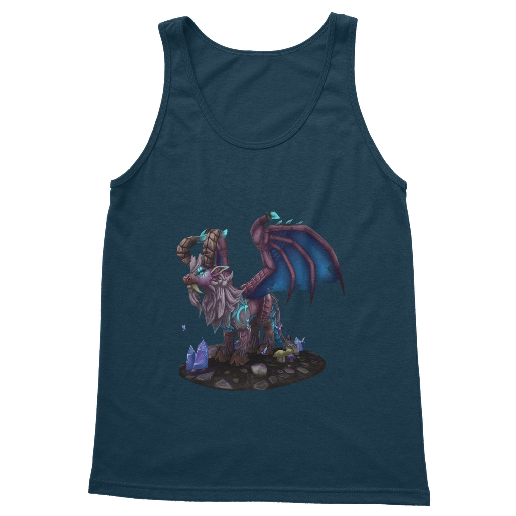 Deviant Dungeon Lurker Classic Adult Vest Top in various colors, showcasing its unisex design and comfortable fit.