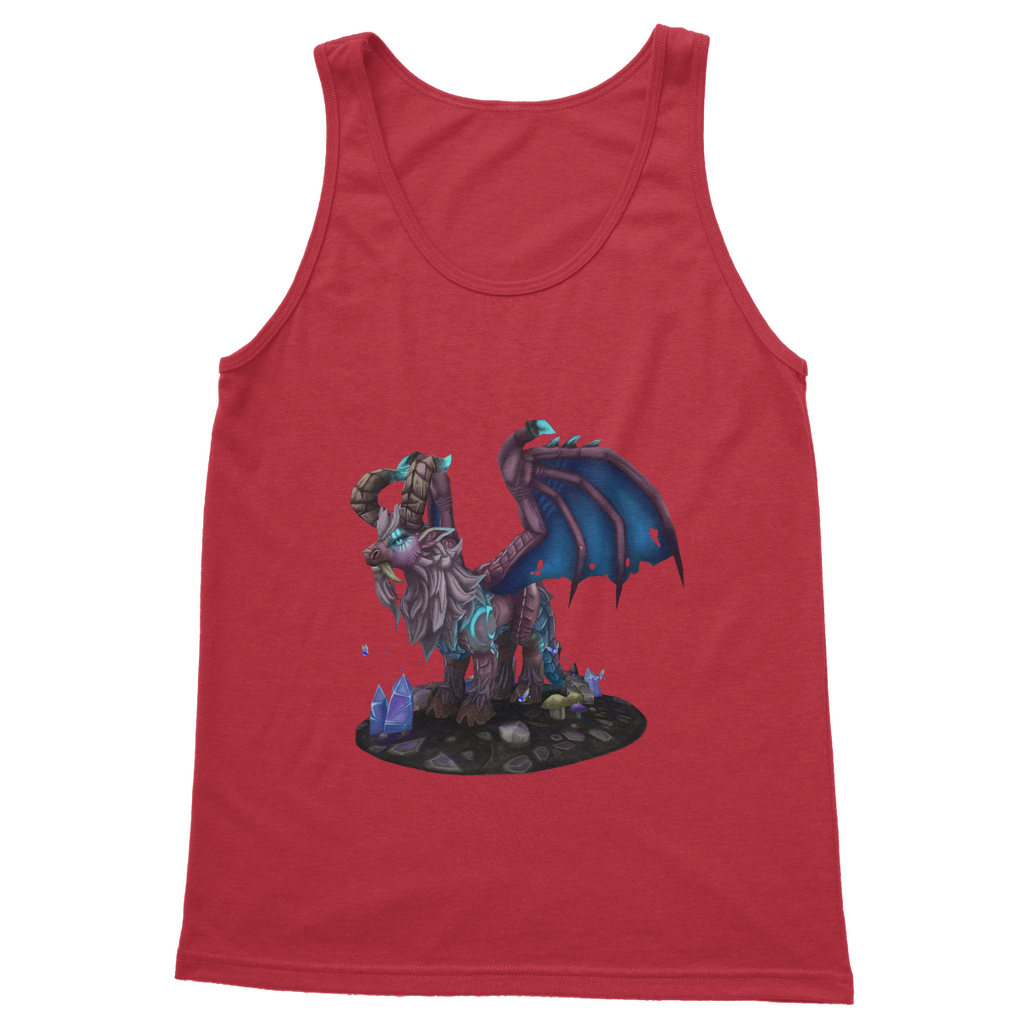 Deviant Dungeon Lurker Classic Adult Vest Top in various colors, showcasing its unisex design and comfortable fit.