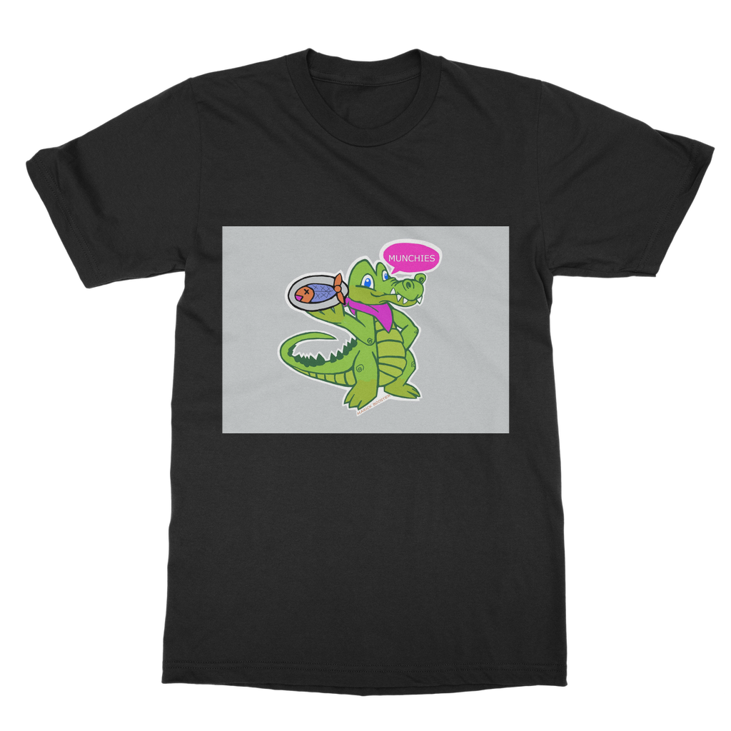 Diner Croc Classic Adult T-Shirt in various colors, showcasing soft fabric and round neck design.